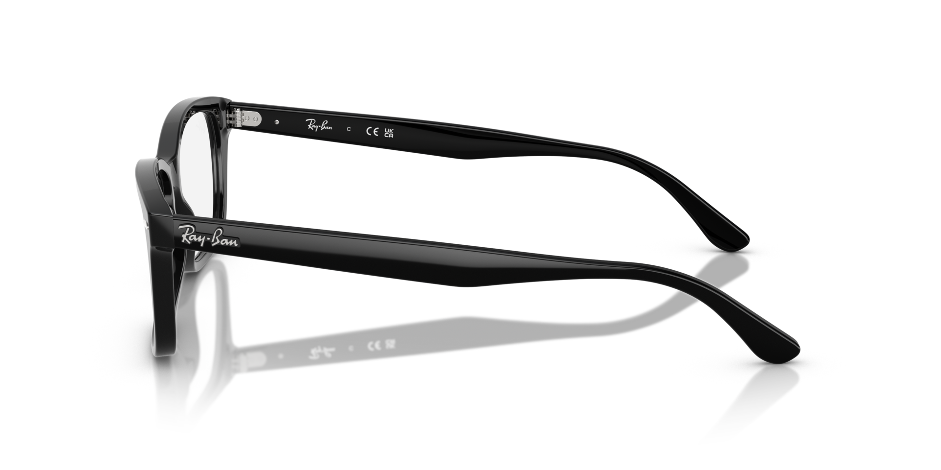 RB5428 Optics Zwart AcetaatEyeglass Frames van B24, Zijaanzicht