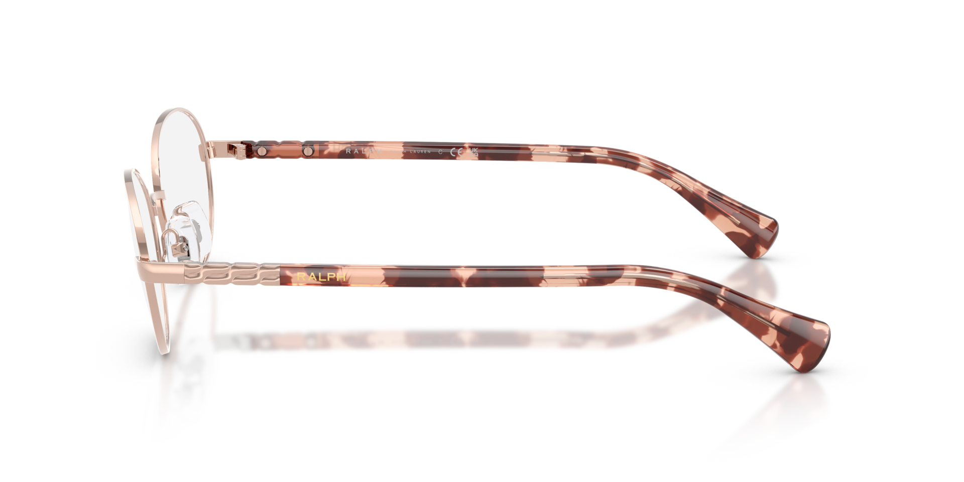 RA6066 Rosegold MetaalEyeglass Frames van B24, Zijaanzicht