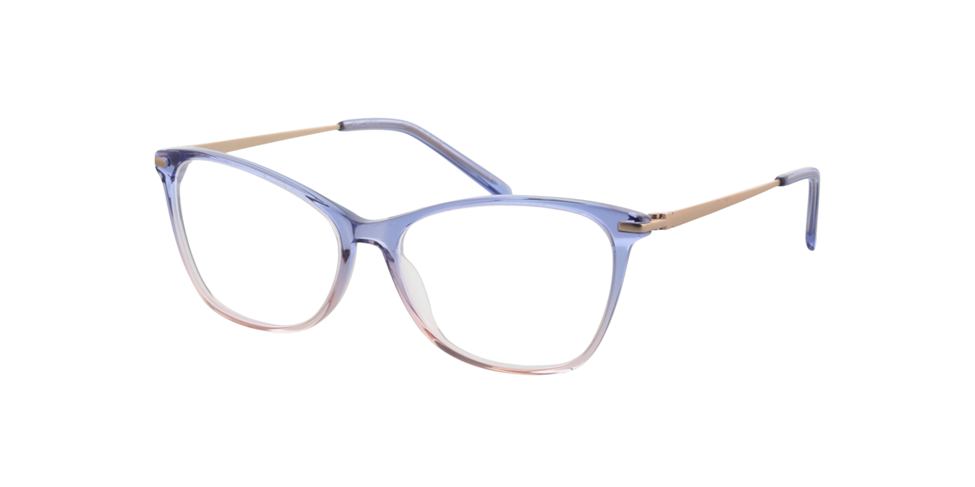 Emily Paars  &  roze  &  roze goud AcetaatEyeglass Frames van B24, Hoekweergave
