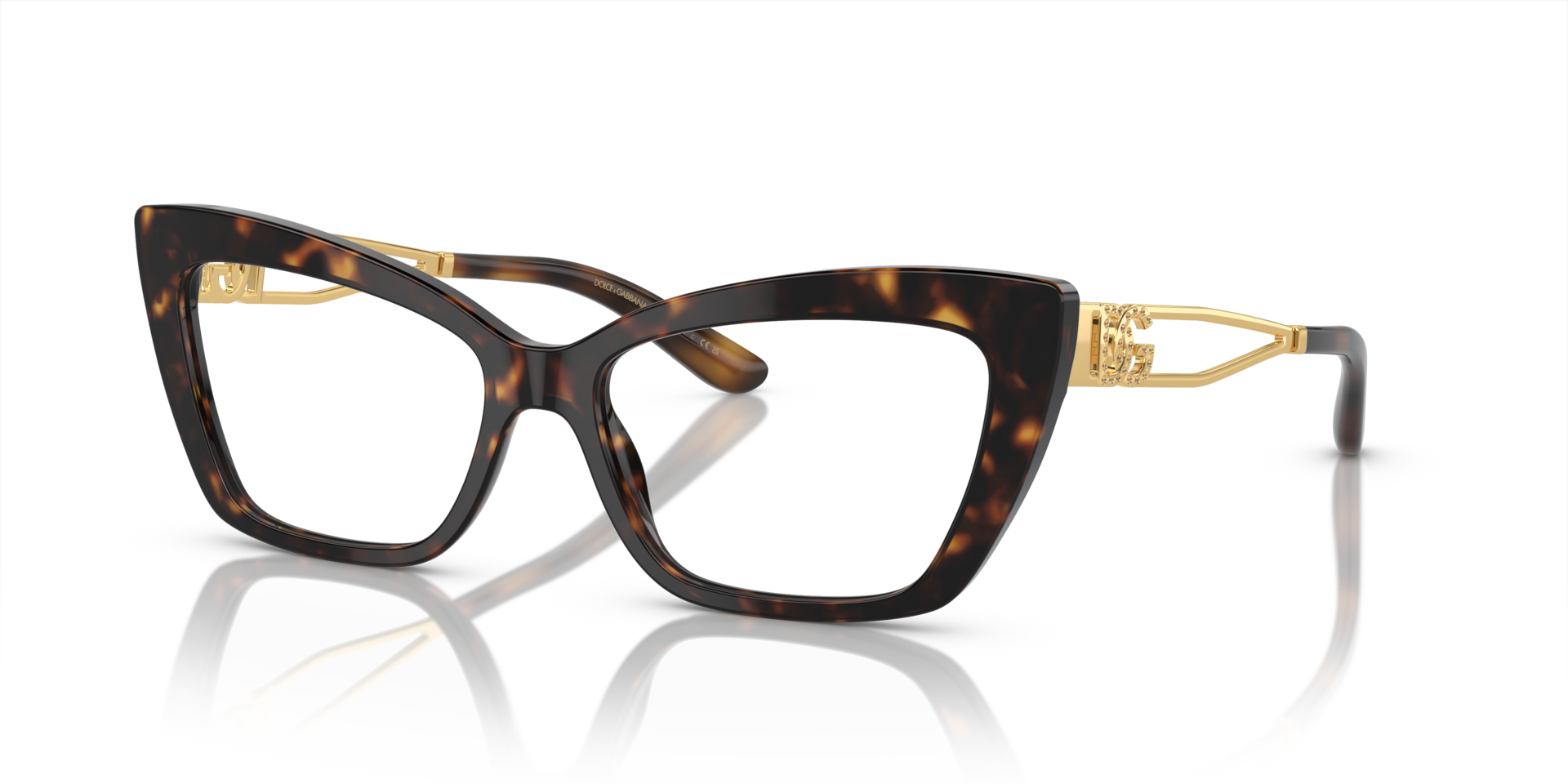DG3375B Havana AcetaatEyeglass Frames van B24, Hoekweergave