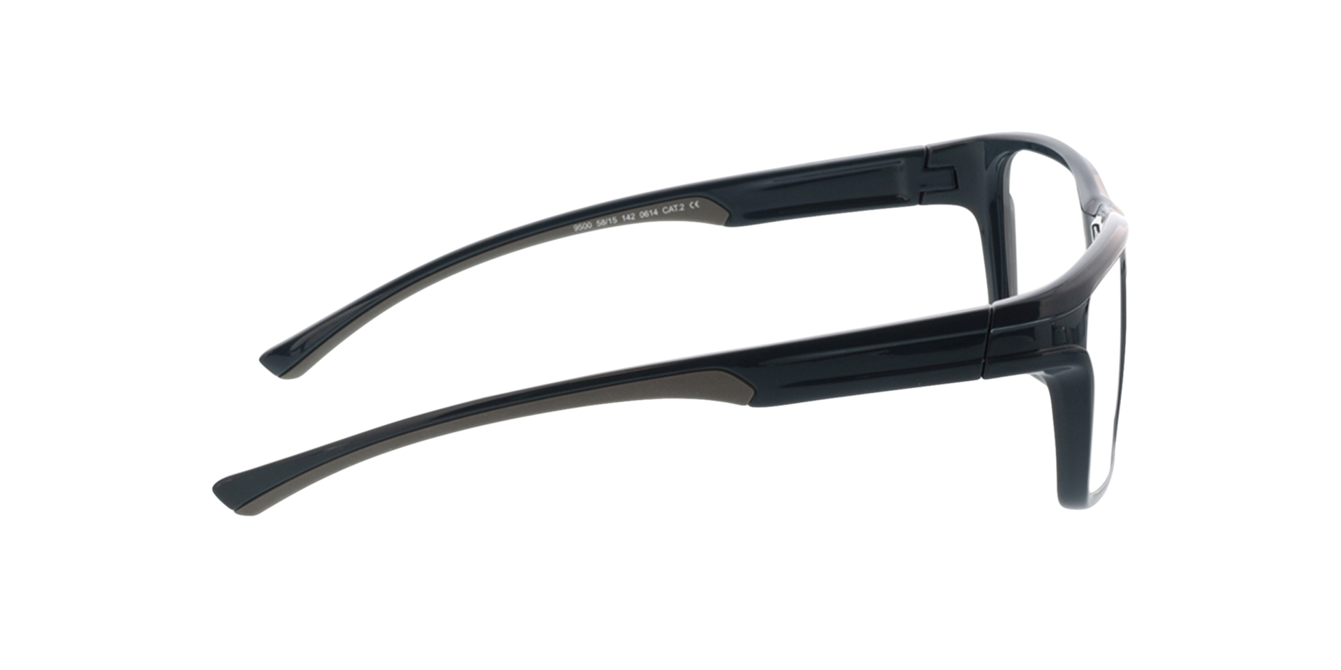 Performer Dark Blue  &  Grey KunststoffEyeglass Frames von B24, Seitenansicht
