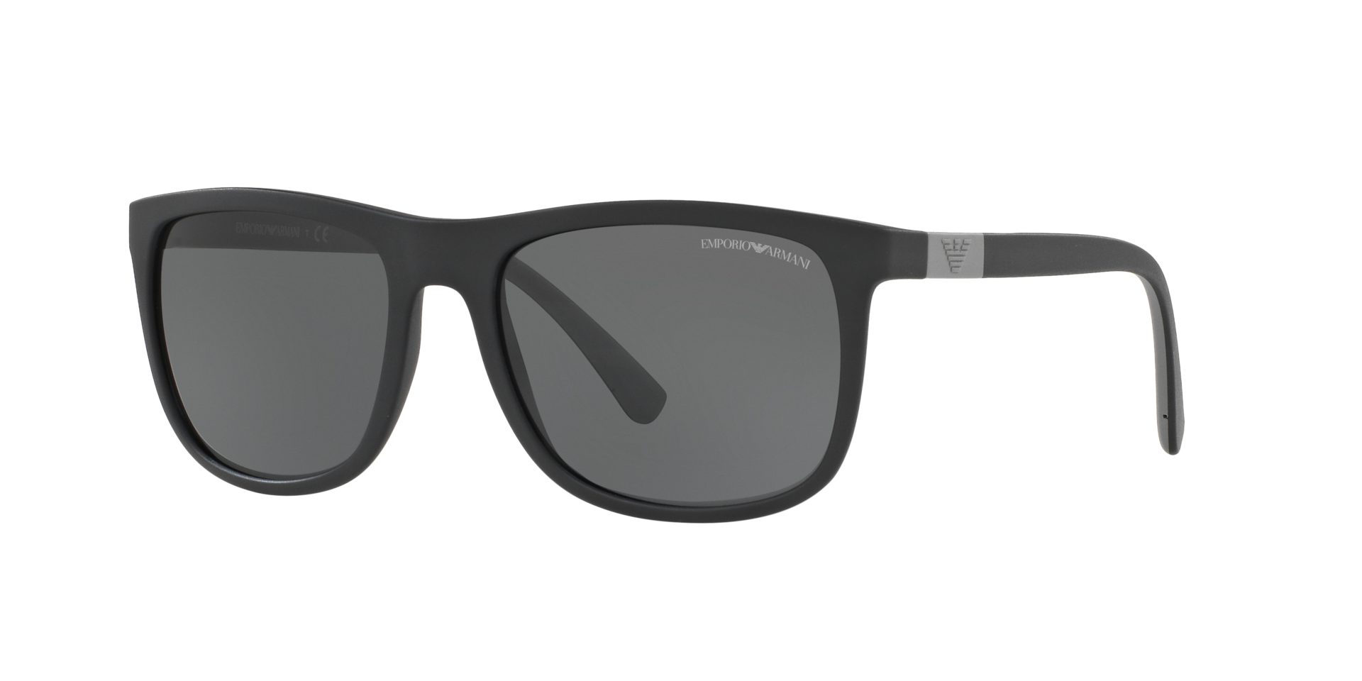 EA4079 Matzwart KunststofSunglass Frames van B24, Hoekweergave