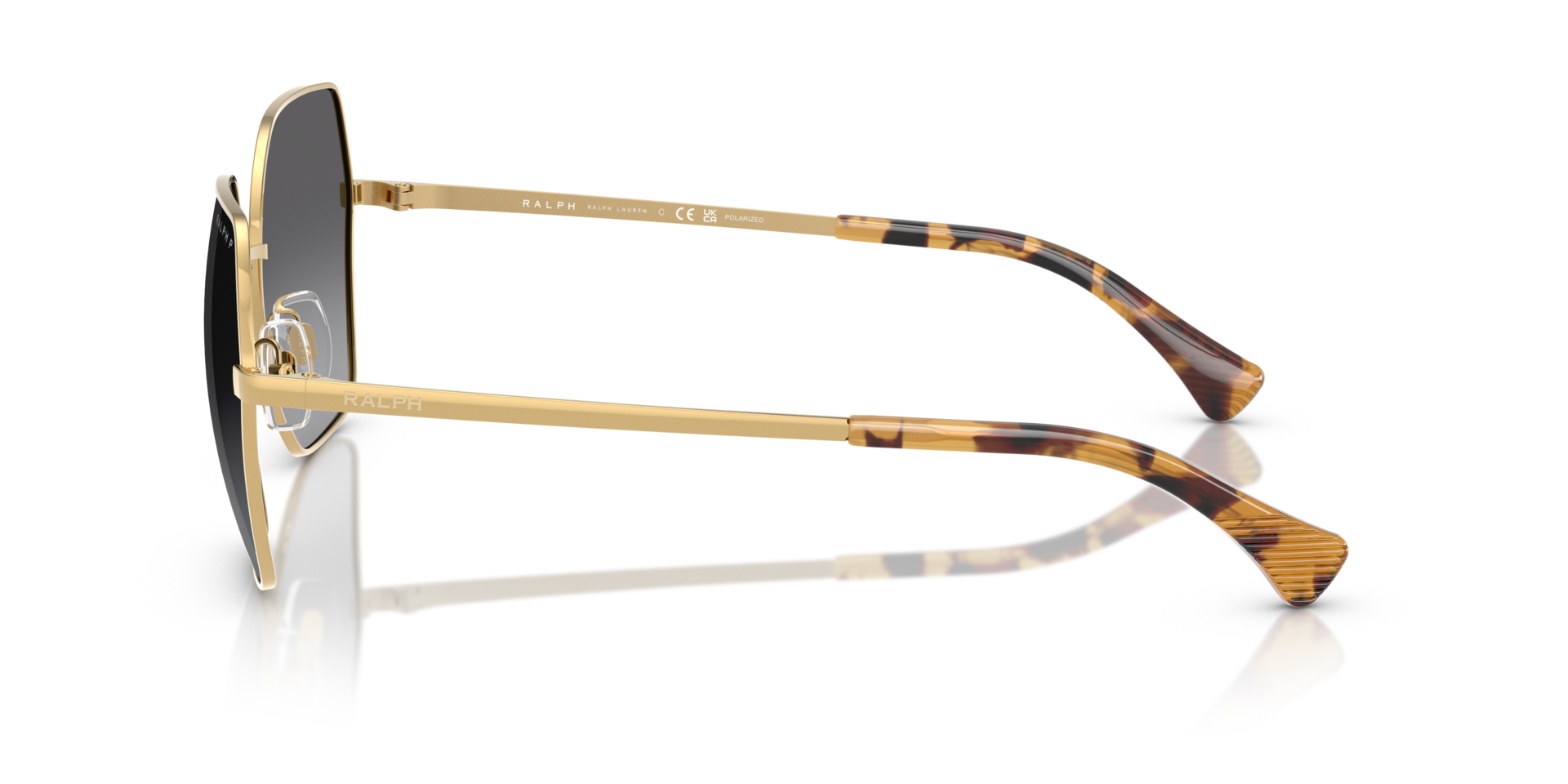 RA4138 Glanzend goud MetaalSunglass Frames van B24, Zijaanzicht