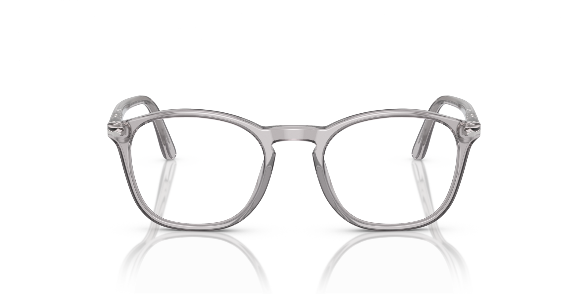 PO3007V Transparant grijs AcetaatEyeglass Frames van B24, Vooraanzicht
