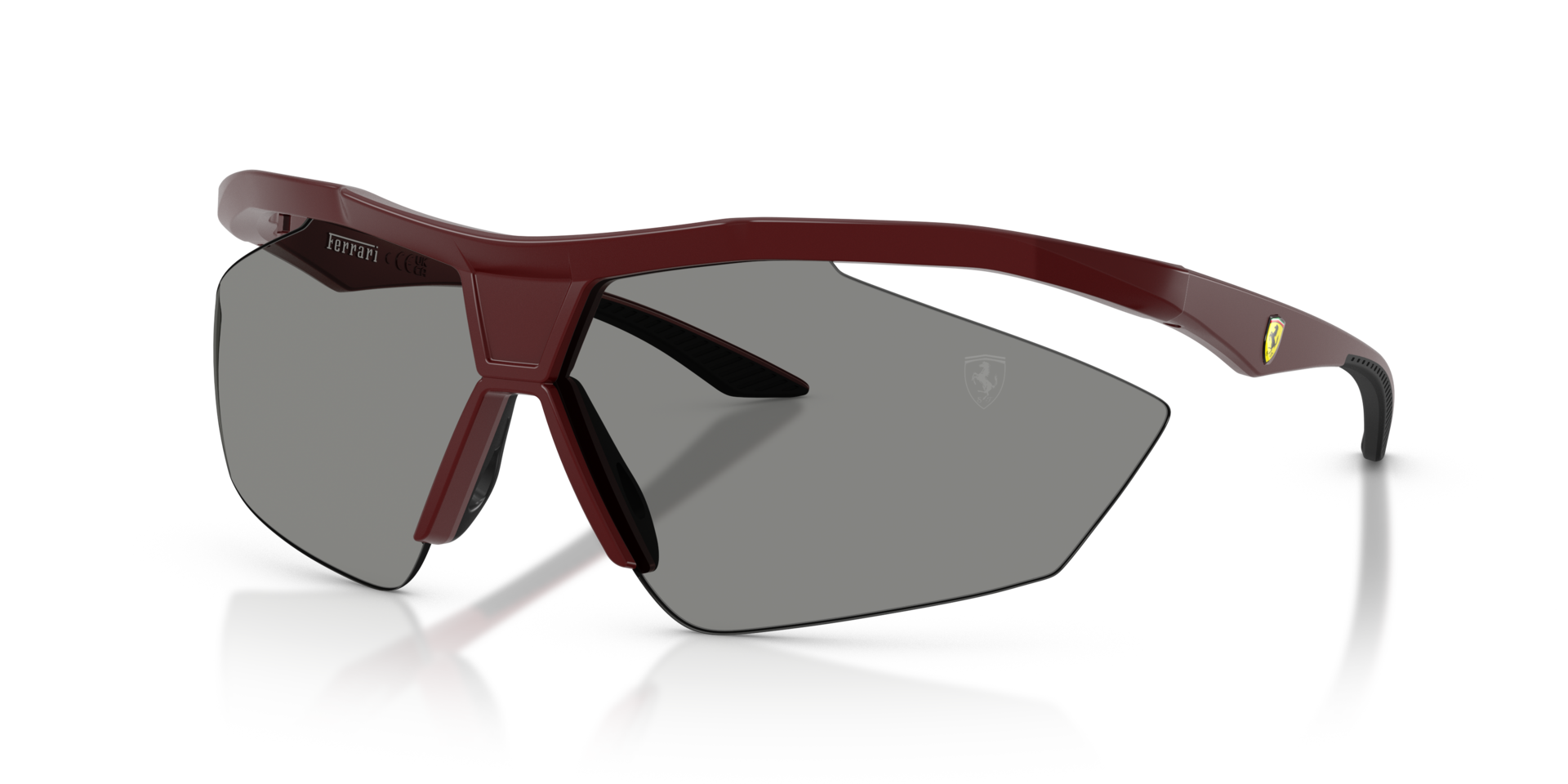 FZ6030U Red Matte KunststoffSunglass Frames von B24, Dreiviertelansicht