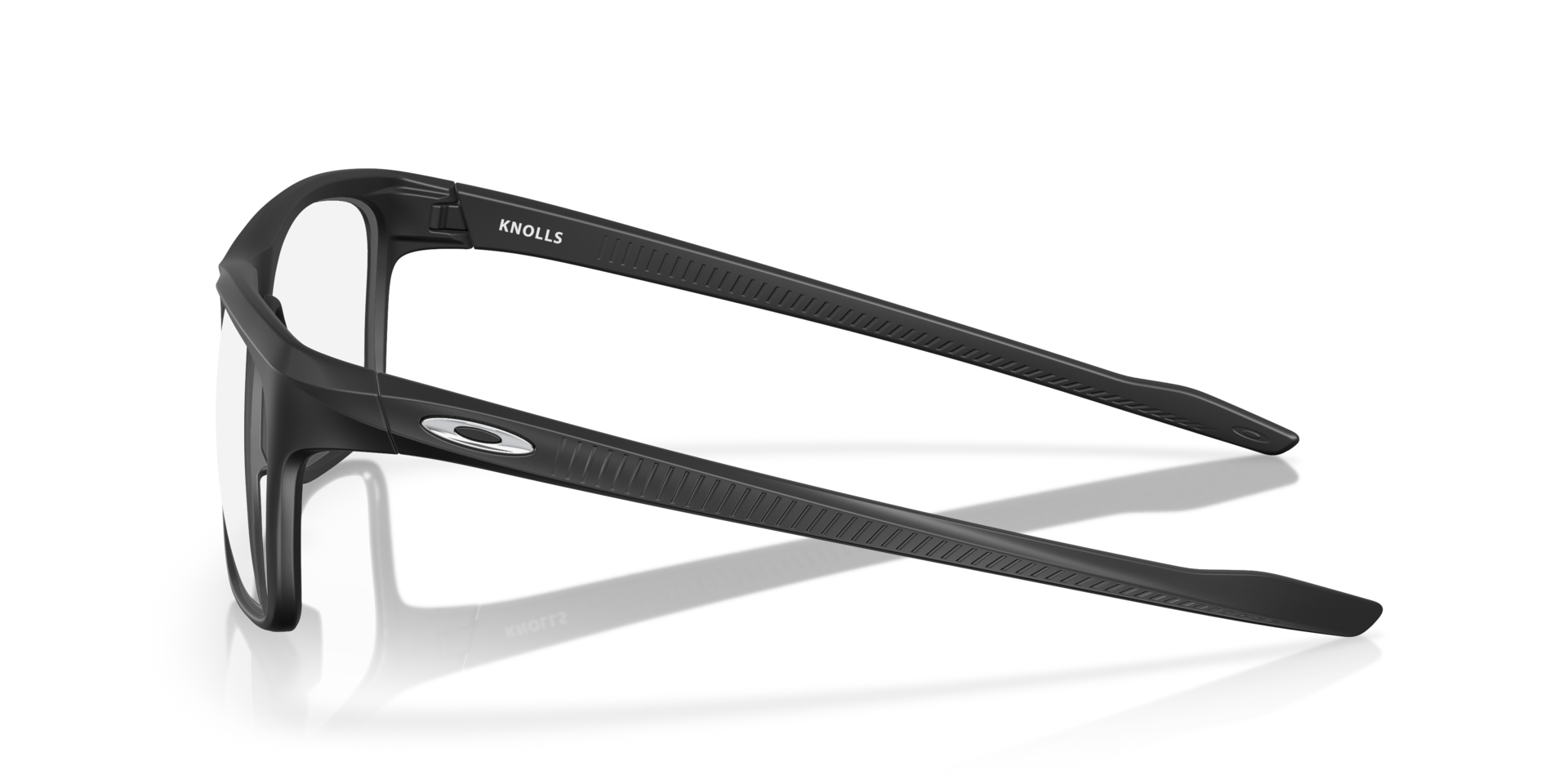 Knolls Schwarz satiniert KunststoffEyeglass Frames von B24, Seitenansicht
