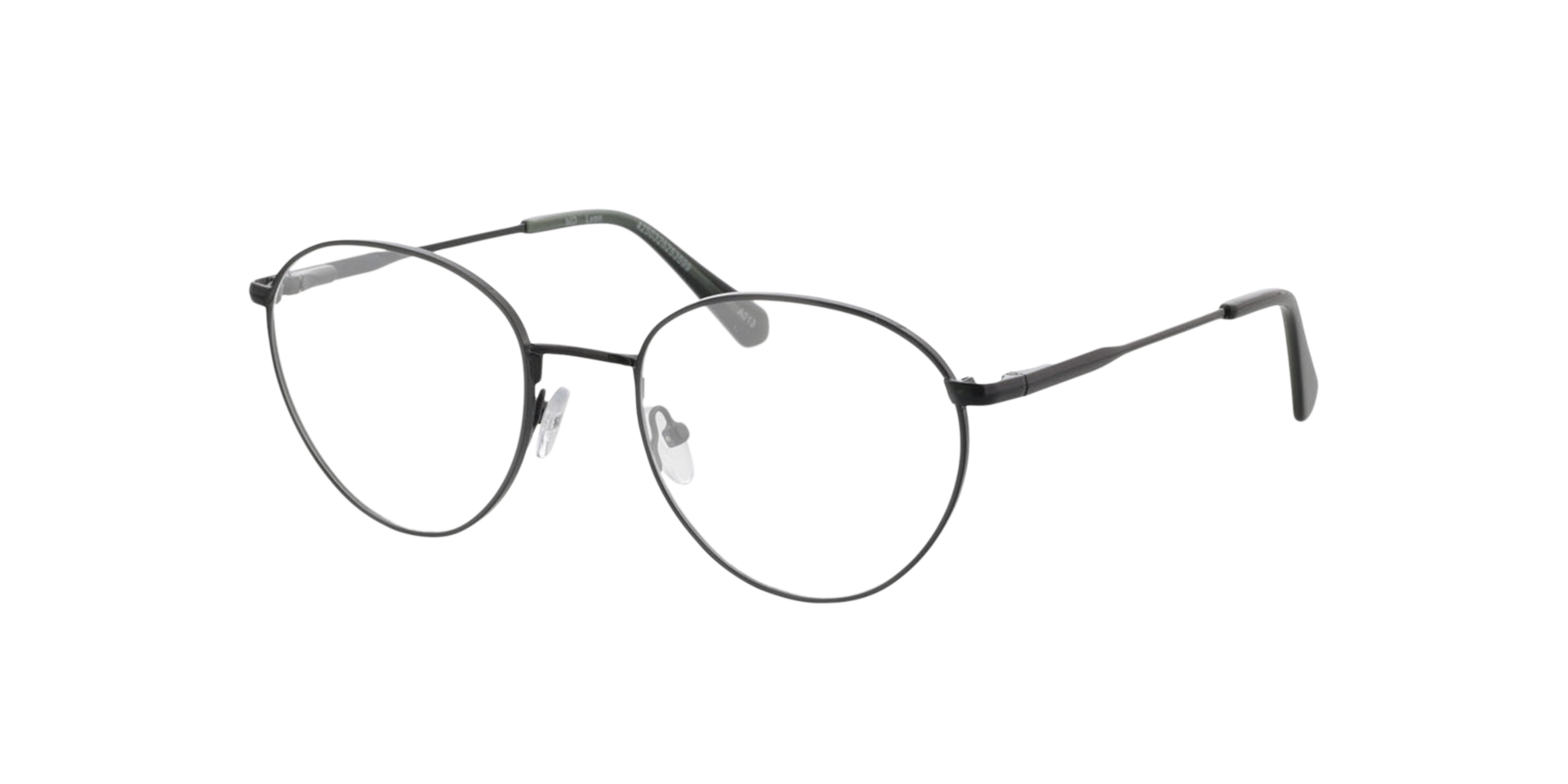 Lyon Groen  &  tweelaags kaki bruin MetaalEyeglass Frames van B24, Hoekweergave