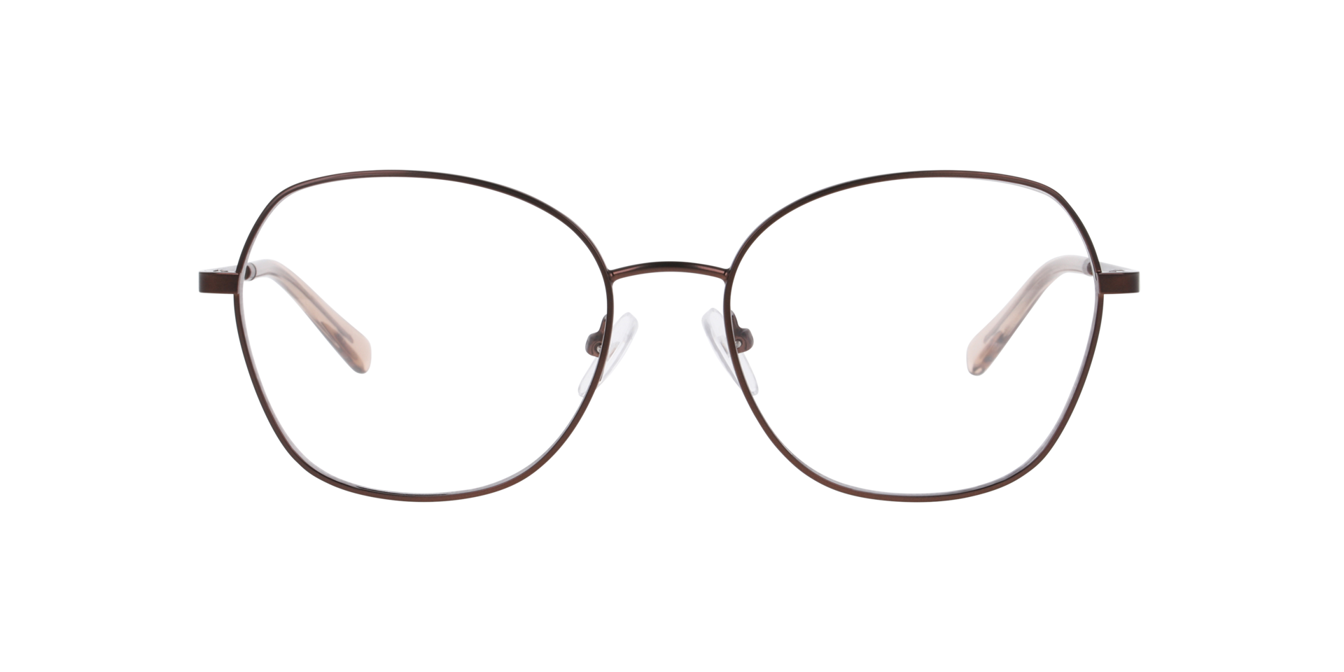 Athen Bruin MetaalEyeglass Frames van B24, Vooraanzicht