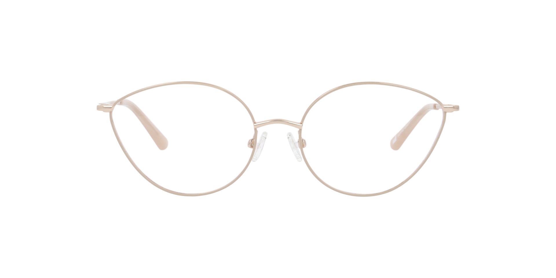 VIRGINIA Beige On Gold MetallEyeglass Frames von B24, Vorderansicht