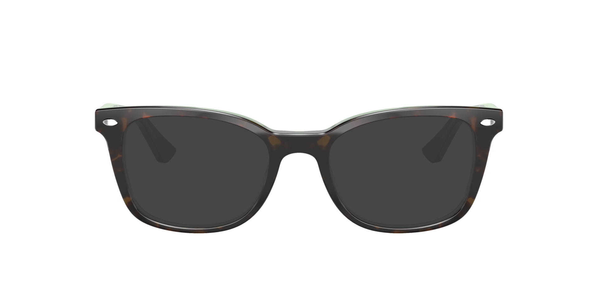 RB5285 Havana auf Grün AcetatEyeglass Frames von B24, mit getönten Gläsern