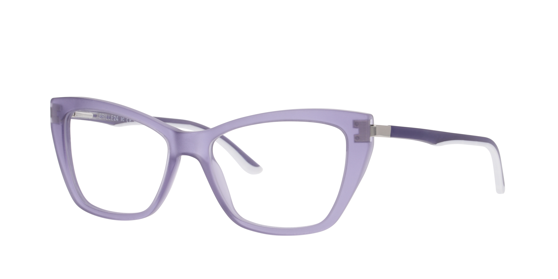 Lille Crystal Grey Purple AcetaatEyeglass Frames van B24, Hoekweergave