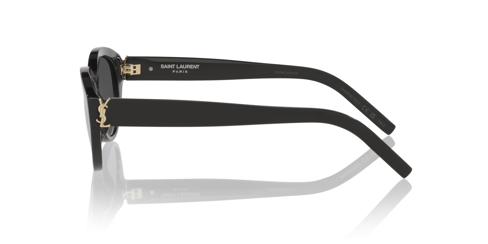 SL M148 Zwart AcetaatSunglass Frames van B24, Zijaanzicht