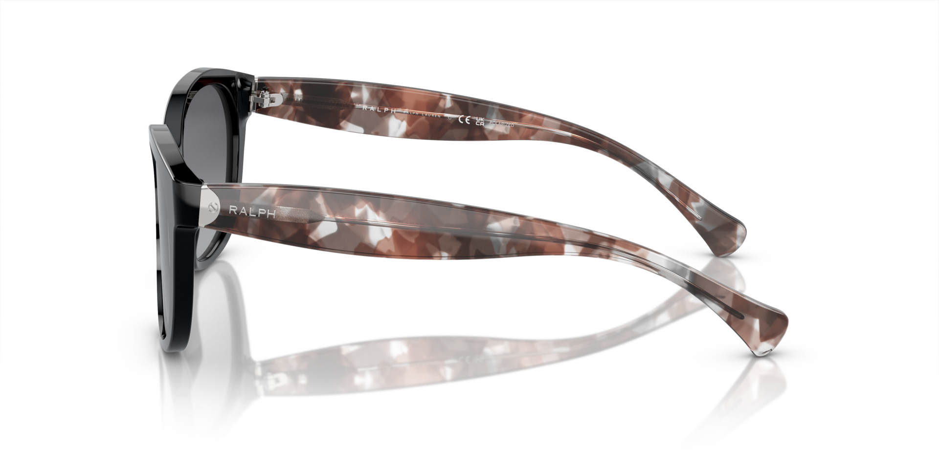 RA5191 Glanzend zwart AcetaatSunglass Frames van B24, Zijaanzicht