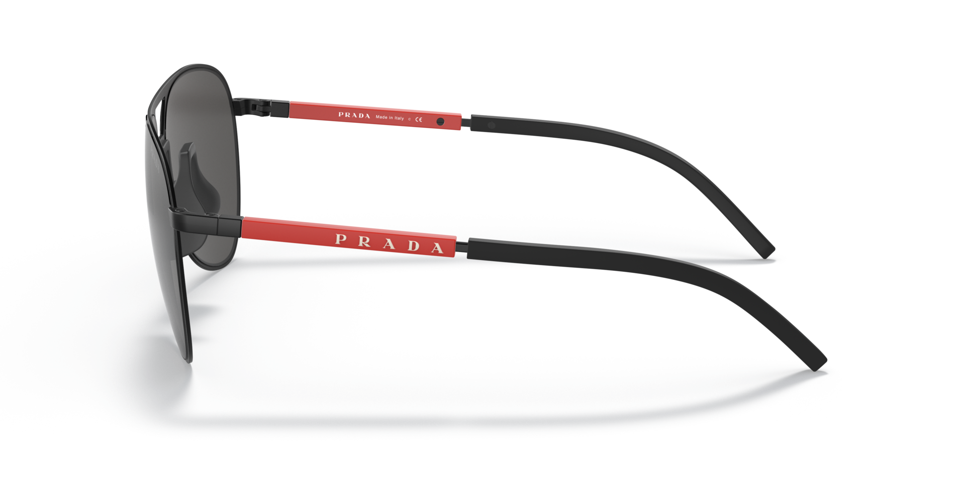 PS 51XS Matzwart MetaalSunglass Frames van B24, Zijaanzicht