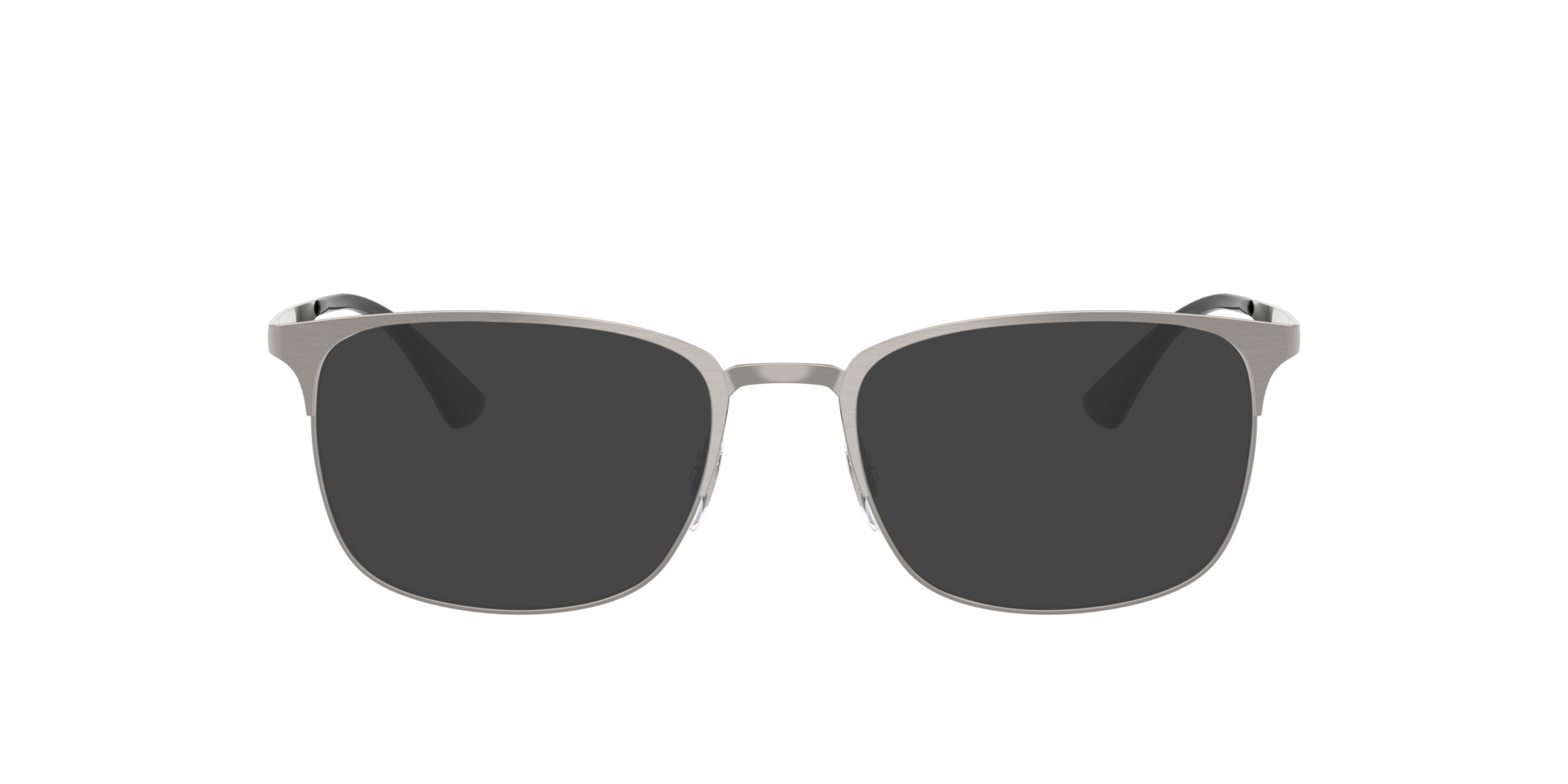RB6421 Brushed Gunmetal MetaalEyeglass Frames van B24, met getinte lenzen