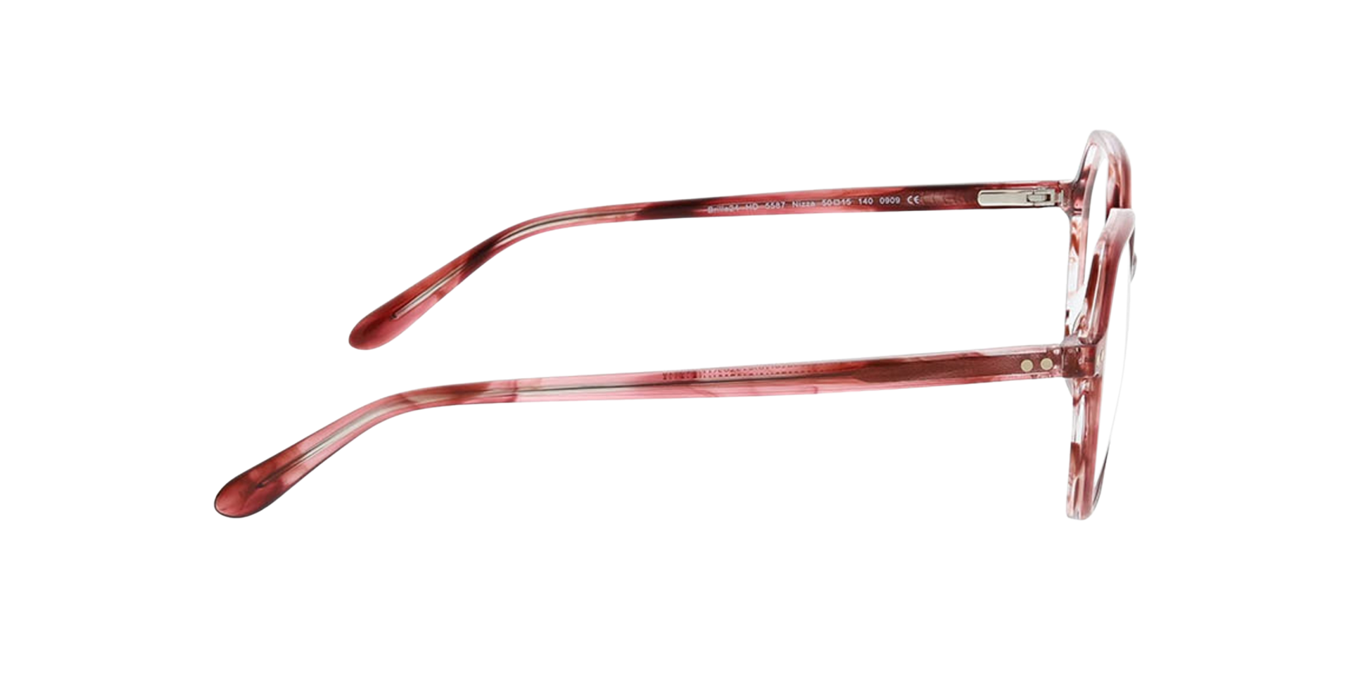 Nizza Rosa Hornfarben AcetatEyeglass Frames von B24, Seitenansicht