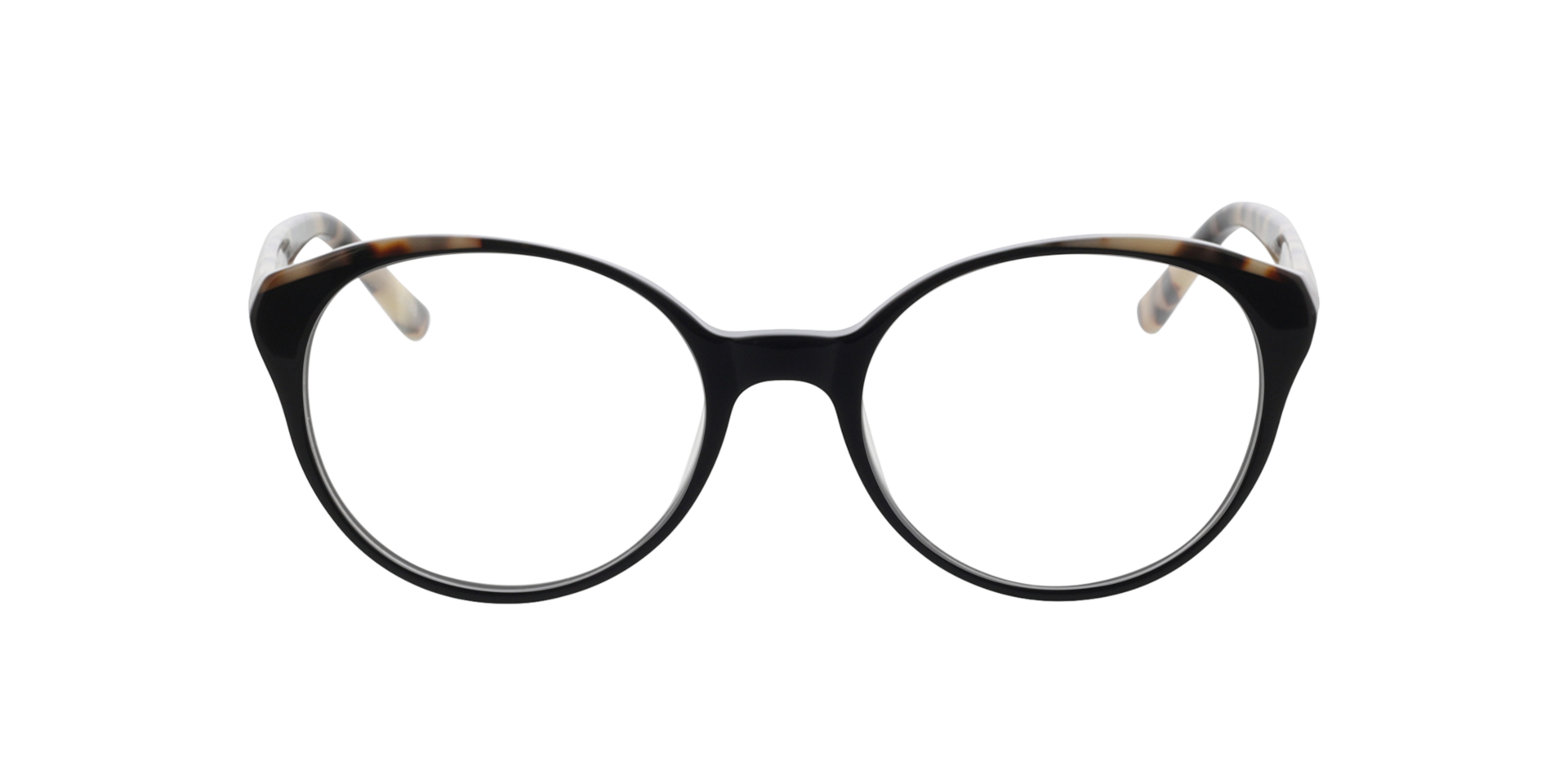 Erica Black  &  White Havana AcetatEyeglass Frames von B24, Vorderansicht