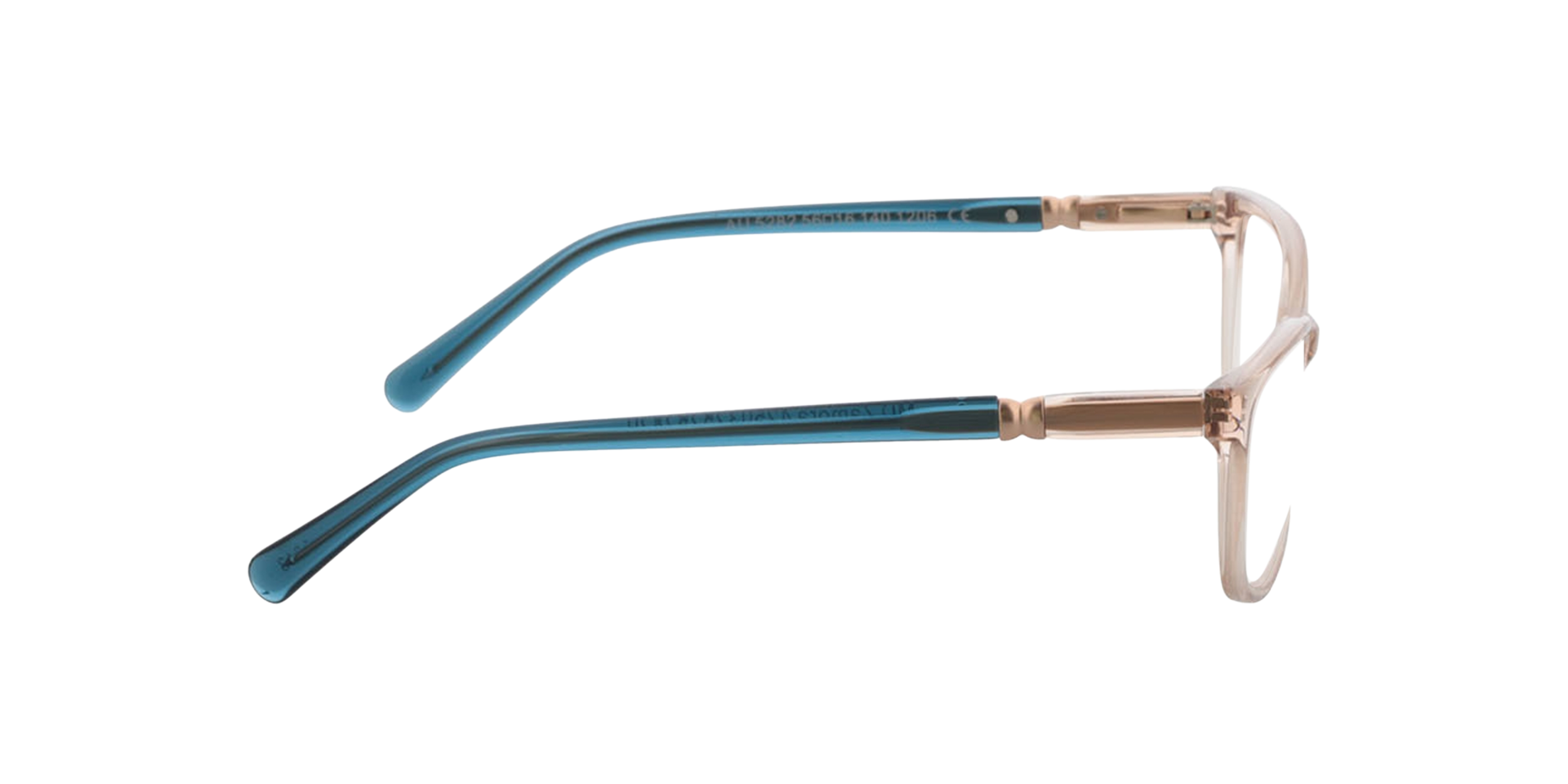 Zamora Crystal Nude  &  Crystal Blue AcetatEyeglass Frames von B24, Seitenansicht