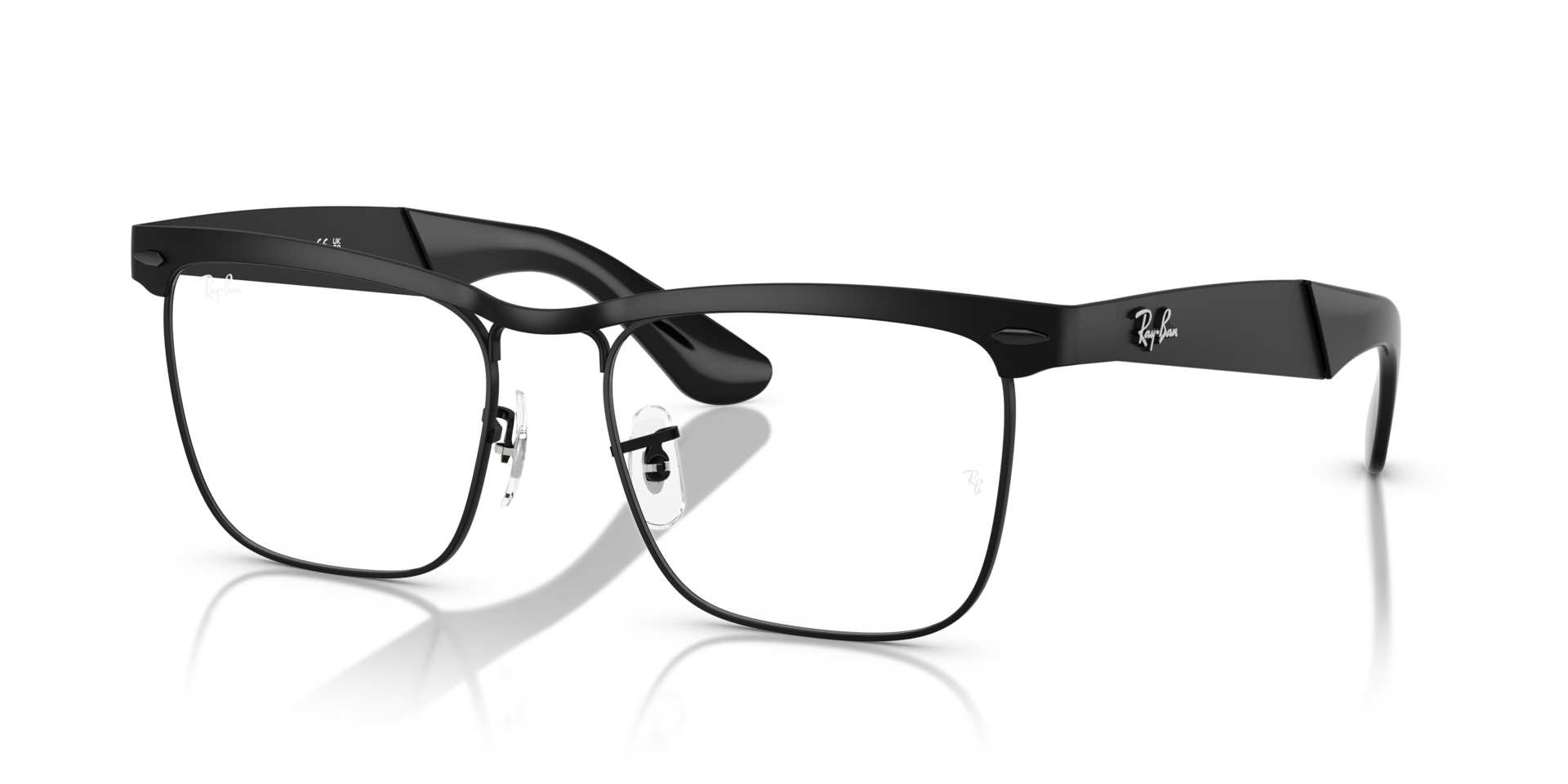 RB3875V Matt Schwarz MetallEyeglass Frames von B24, Dreiviertelansicht
