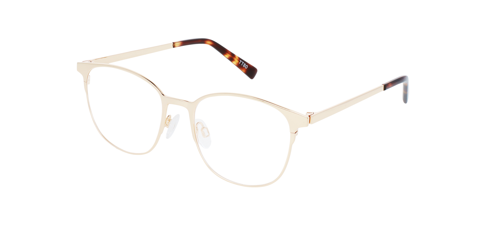 Luna Light Gold Titanium TitanEyeglass Frames von B24, Dreiviertelansicht