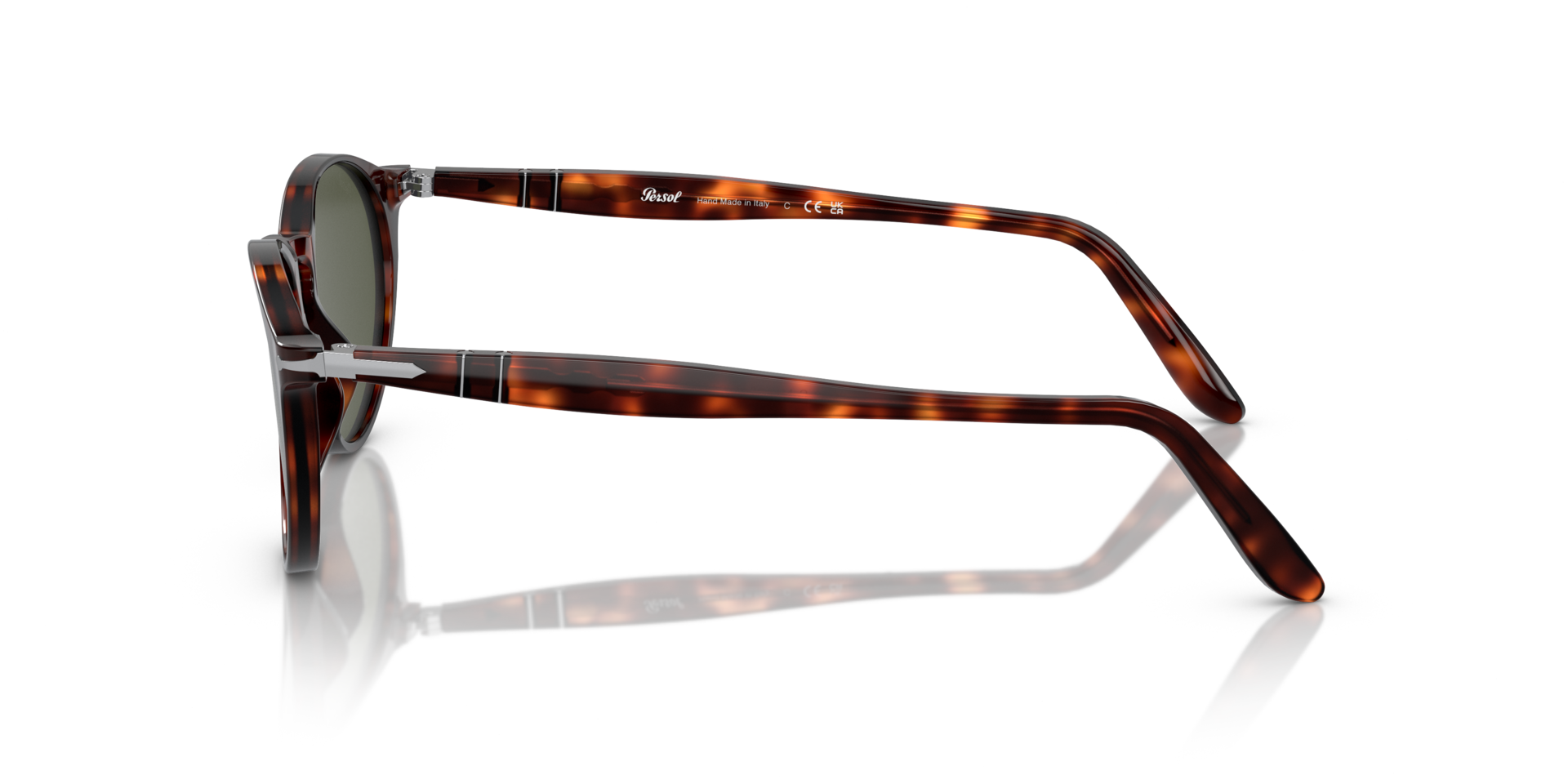 PO3092SM Havana AcetaatSunglass Frames van B24, Zijaanzicht