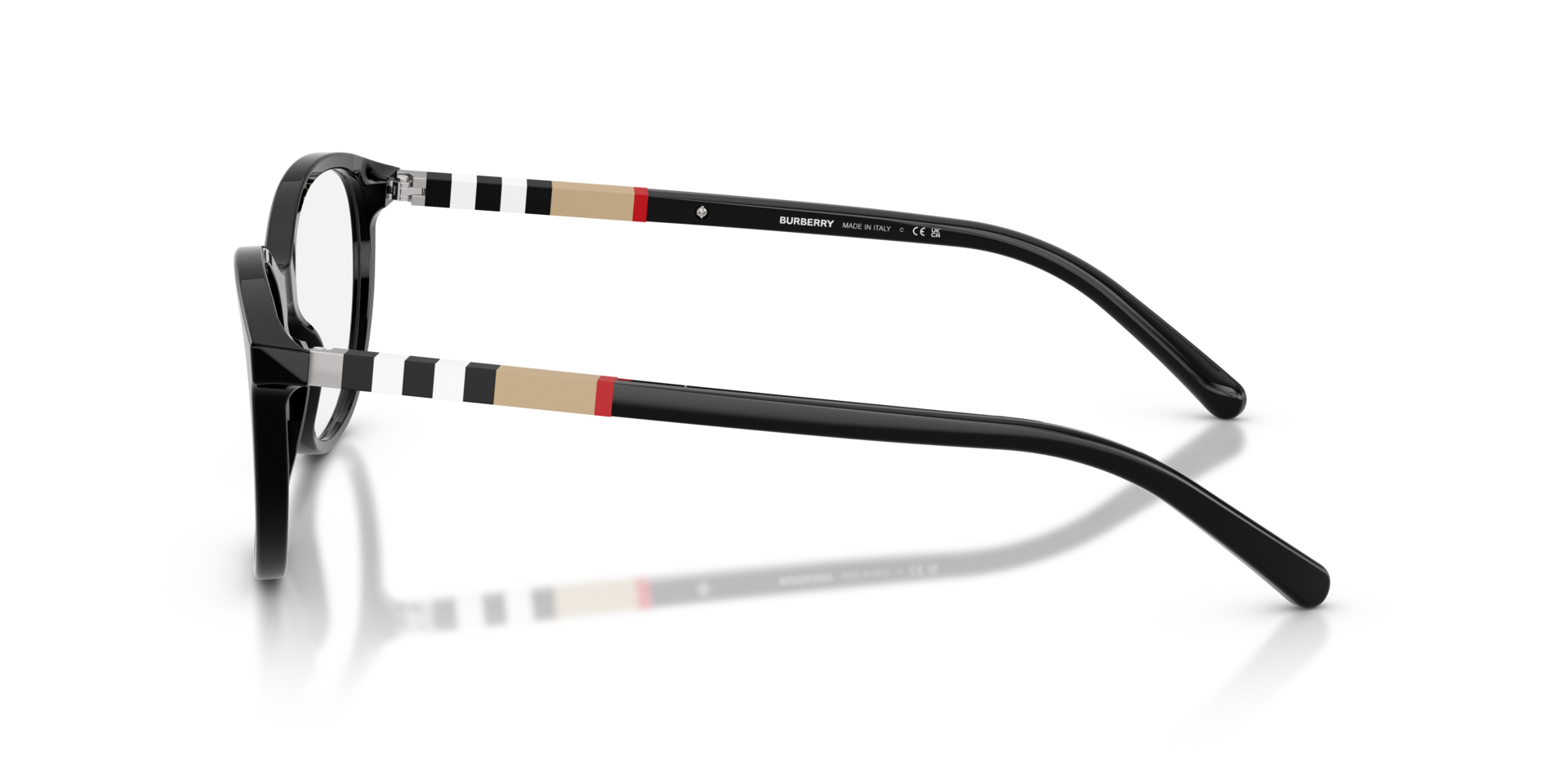 BE2205 Zwart AcetaatEyeglass Frames van B24, Zijaanzicht