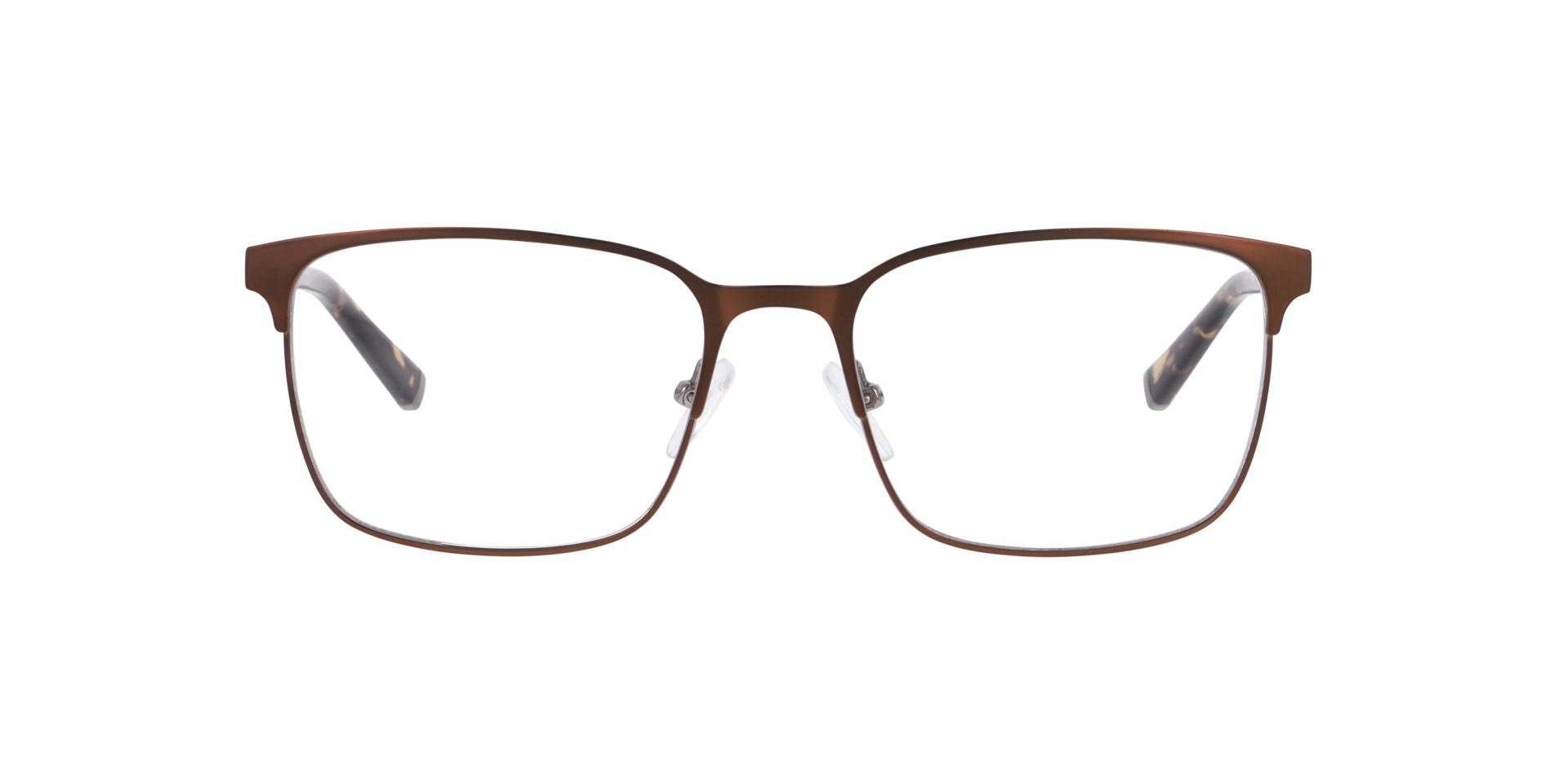 Liverpool Brown & Gunmetal MetaalEyeglass Frames van B24, Vooraanzicht