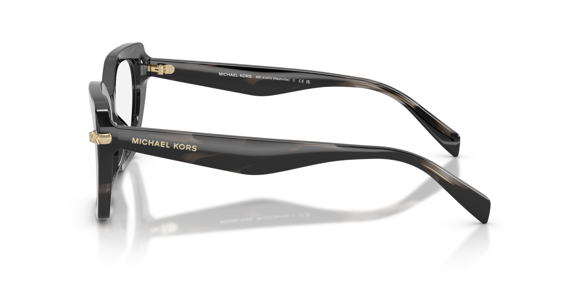 MK4167U Zwart Hoorn AcetaatEyeglass Frames van B24, Zijaanzicht