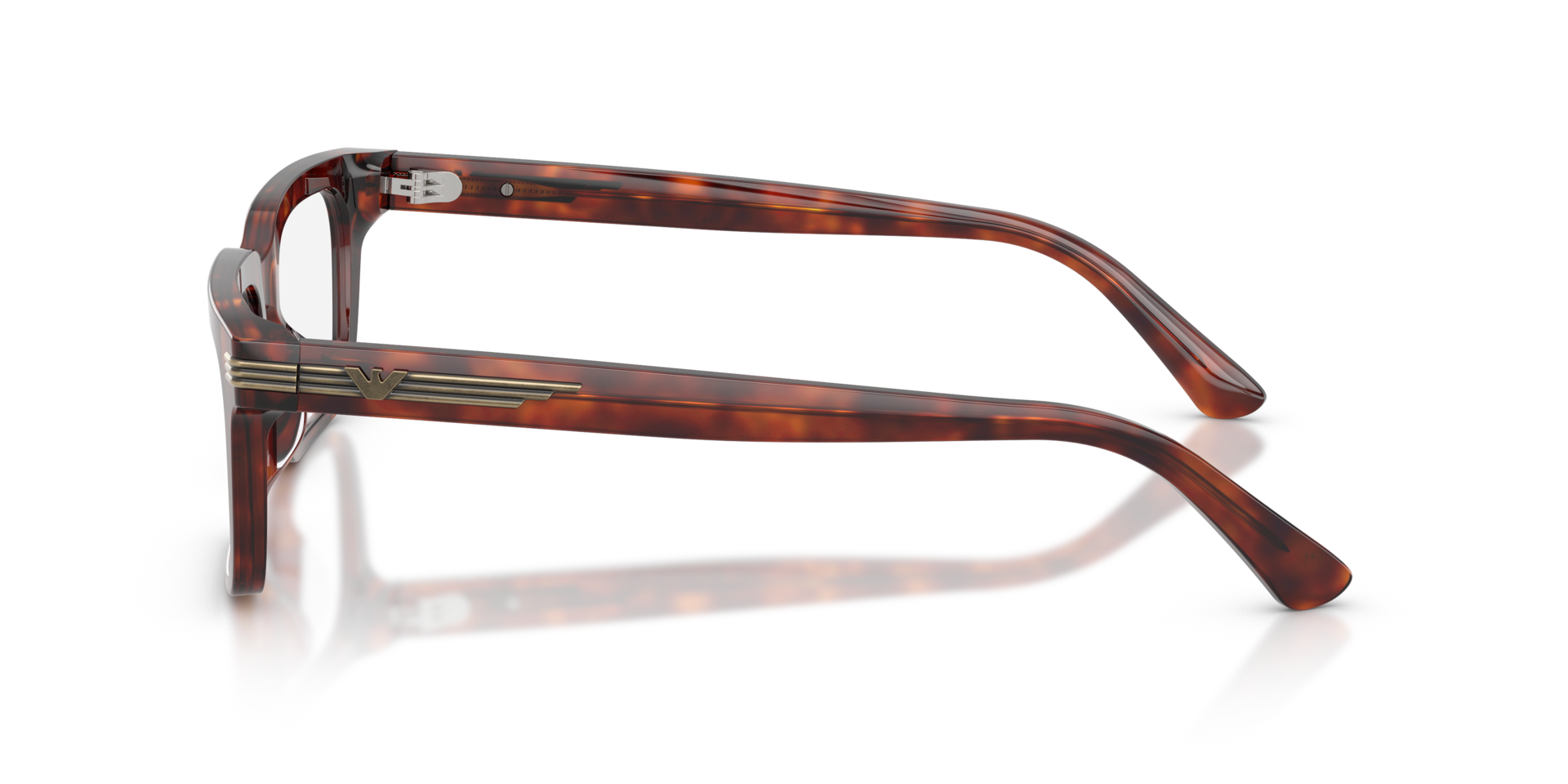 EA3293U Shiny Havana Red AcetatEyeglass Frames von B24, Seitenansicht