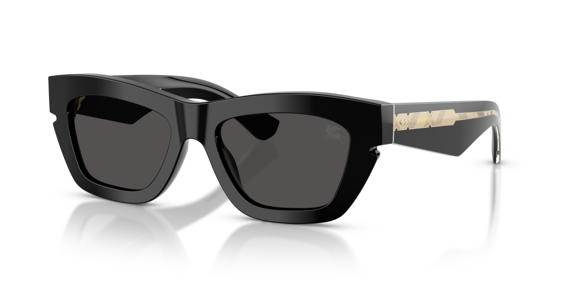 BE4454 Schwarz AcetatSunglass Frames von B24, Dreiviertelansicht