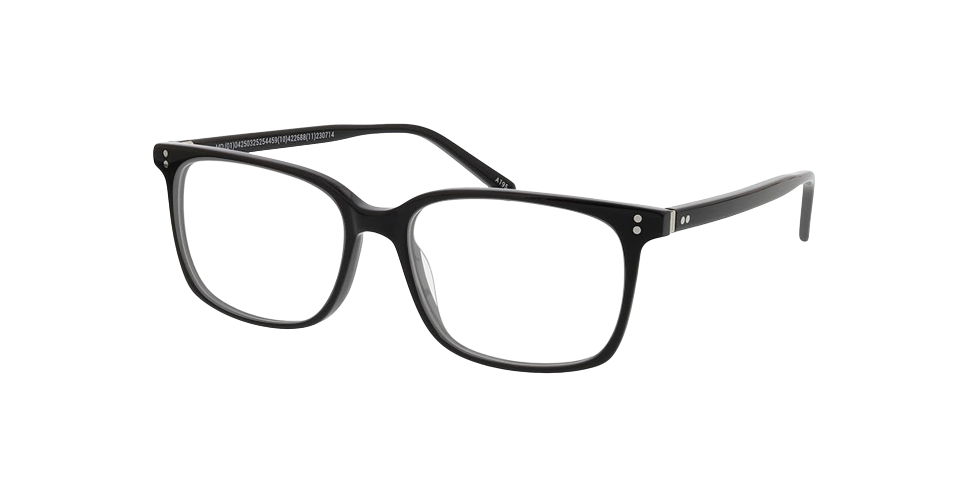 Richmond Schwarz AcetatEyeglass Frames von B24, Dreiviertelansicht