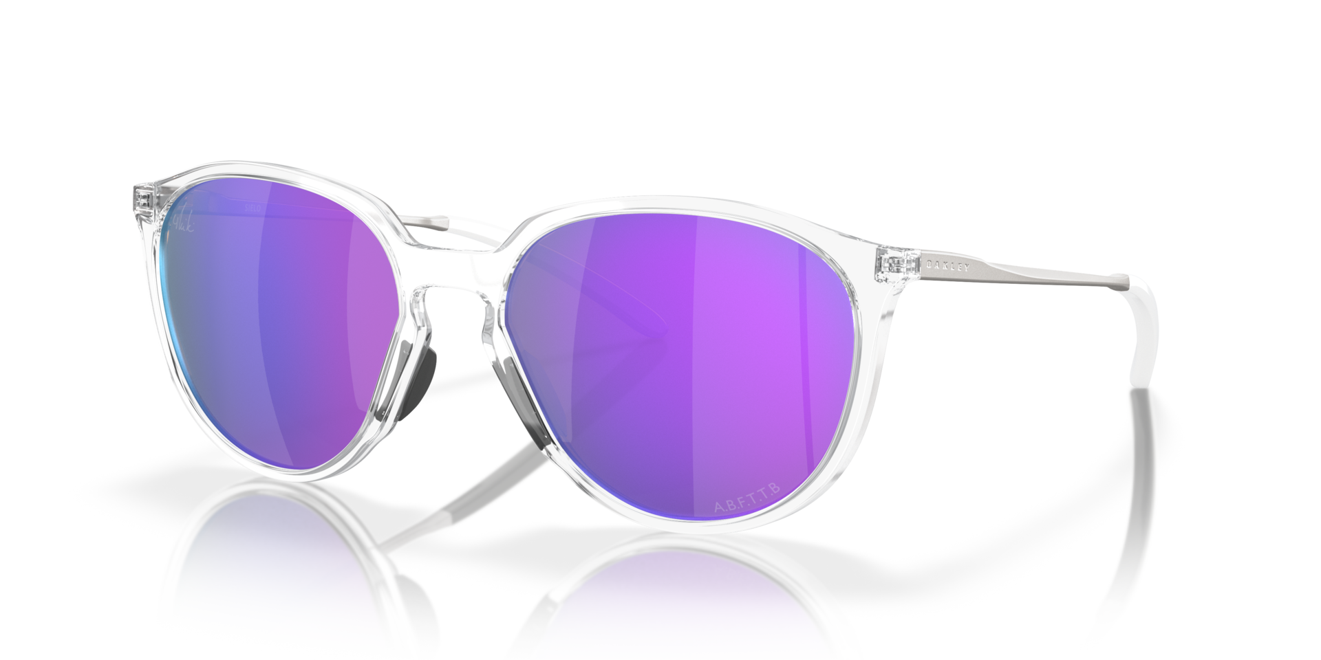 Mikaela Shiffrin Signature Series Sielo Glanzend chroom KunststofSunglass Frames van B24, Hoekweergave