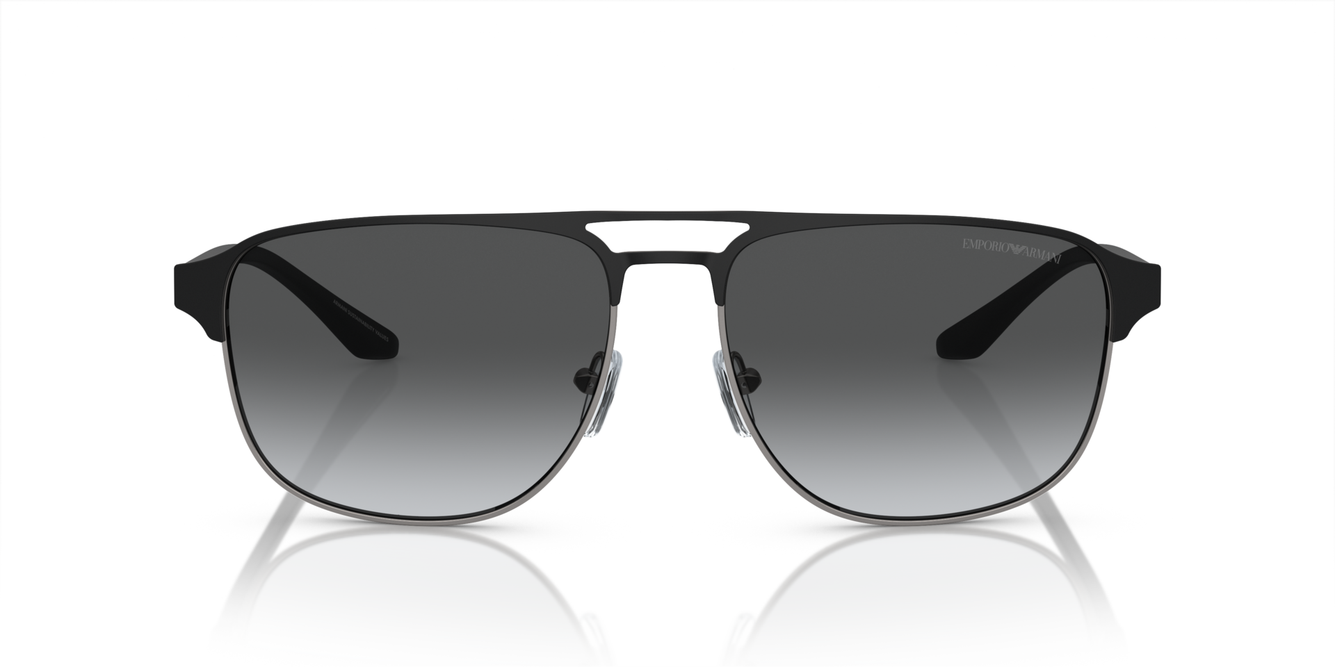 EA2144 Mat staalgrijs & zwart MetaalSunglass Frames van B24, Vooraanzicht