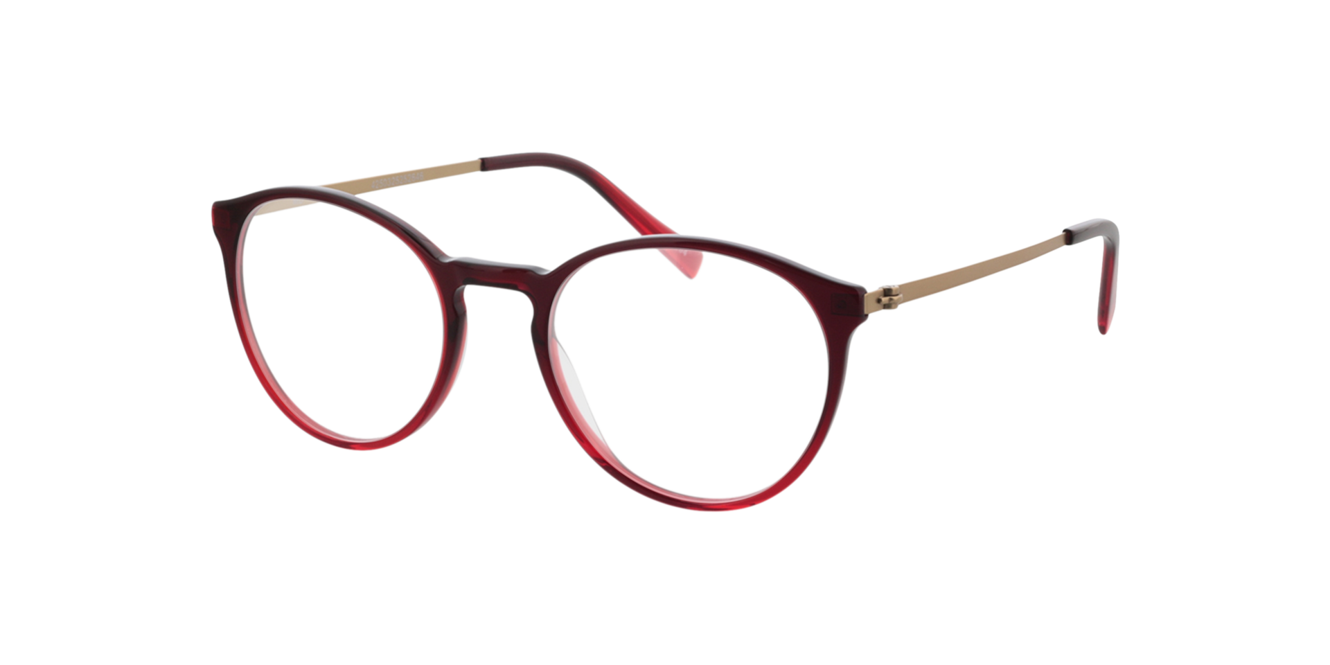 Francine Gradient Red  &  Gold  &  Red AcetatEyeglass Frames von B24, Dreiviertelansicht