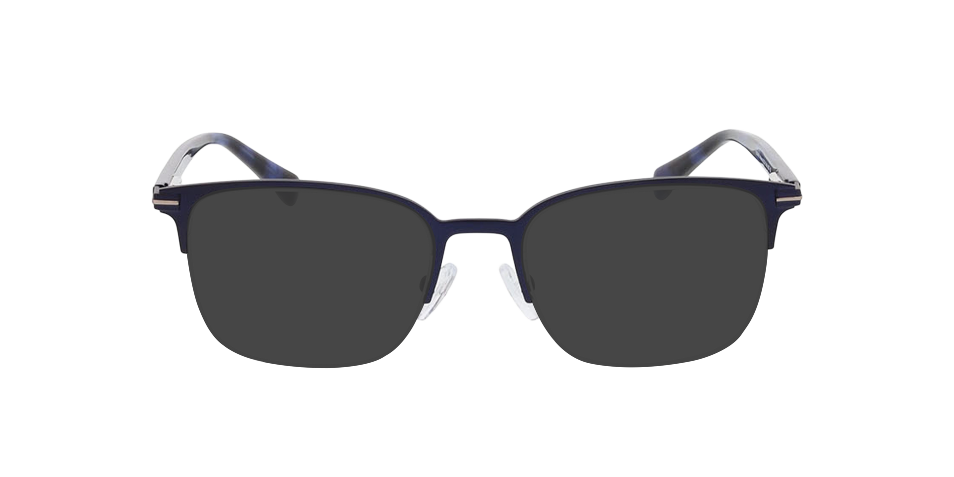 Alabama Matblauw  &  blauw Havana MetaalEyeglass Frames van B24, met getinte lenzen