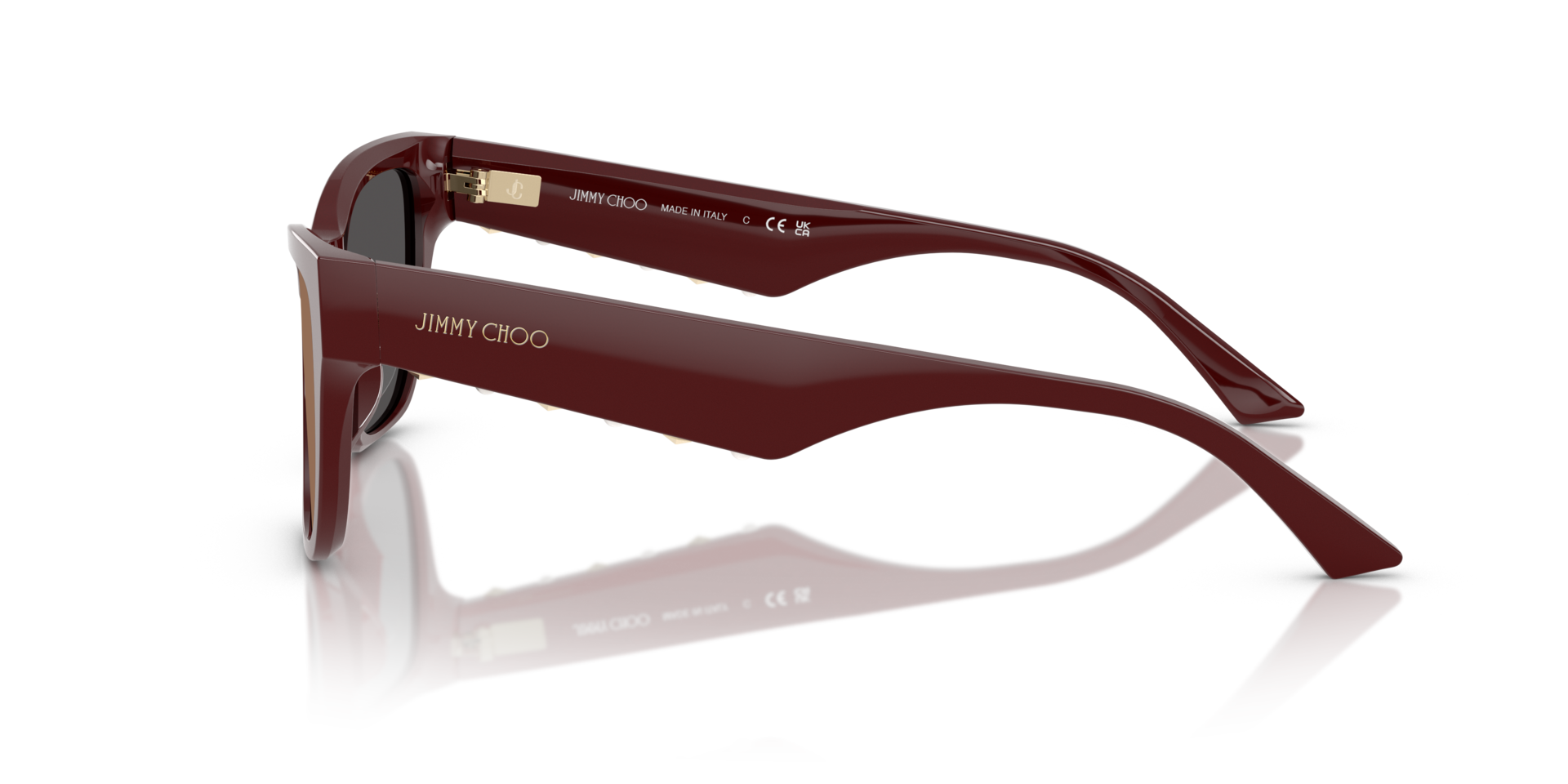 JC5024HU Rot AcetatSunglass Frames von B24, Seitenansicht