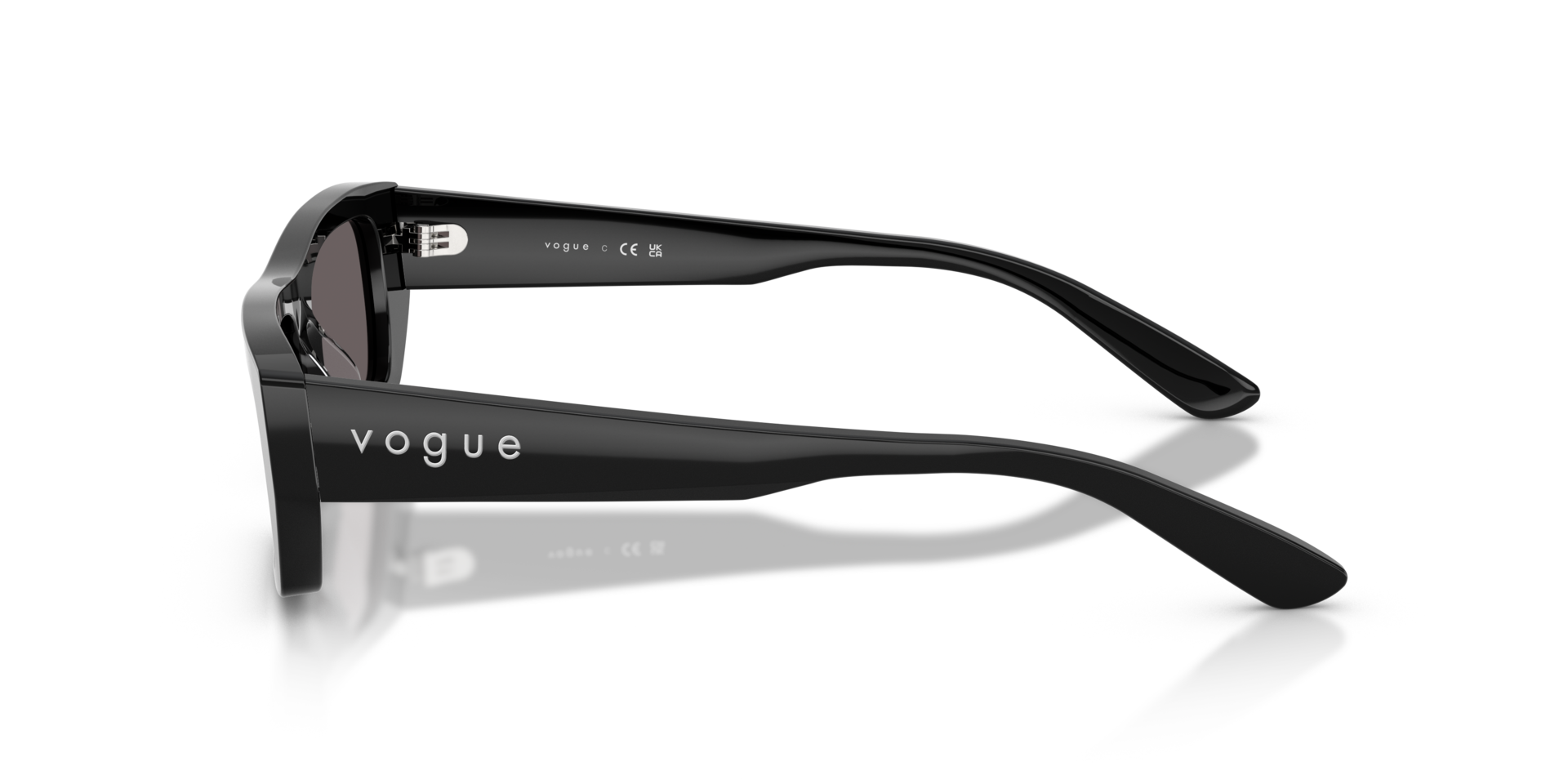 VO5657SU Zwart AcetaatSunglass Frames van B24, Zijaanzicht
