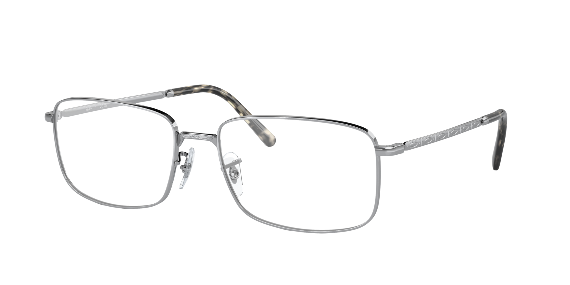RB3717V Zilver MetaalEyeglass Frames van B24, Hoekweergave