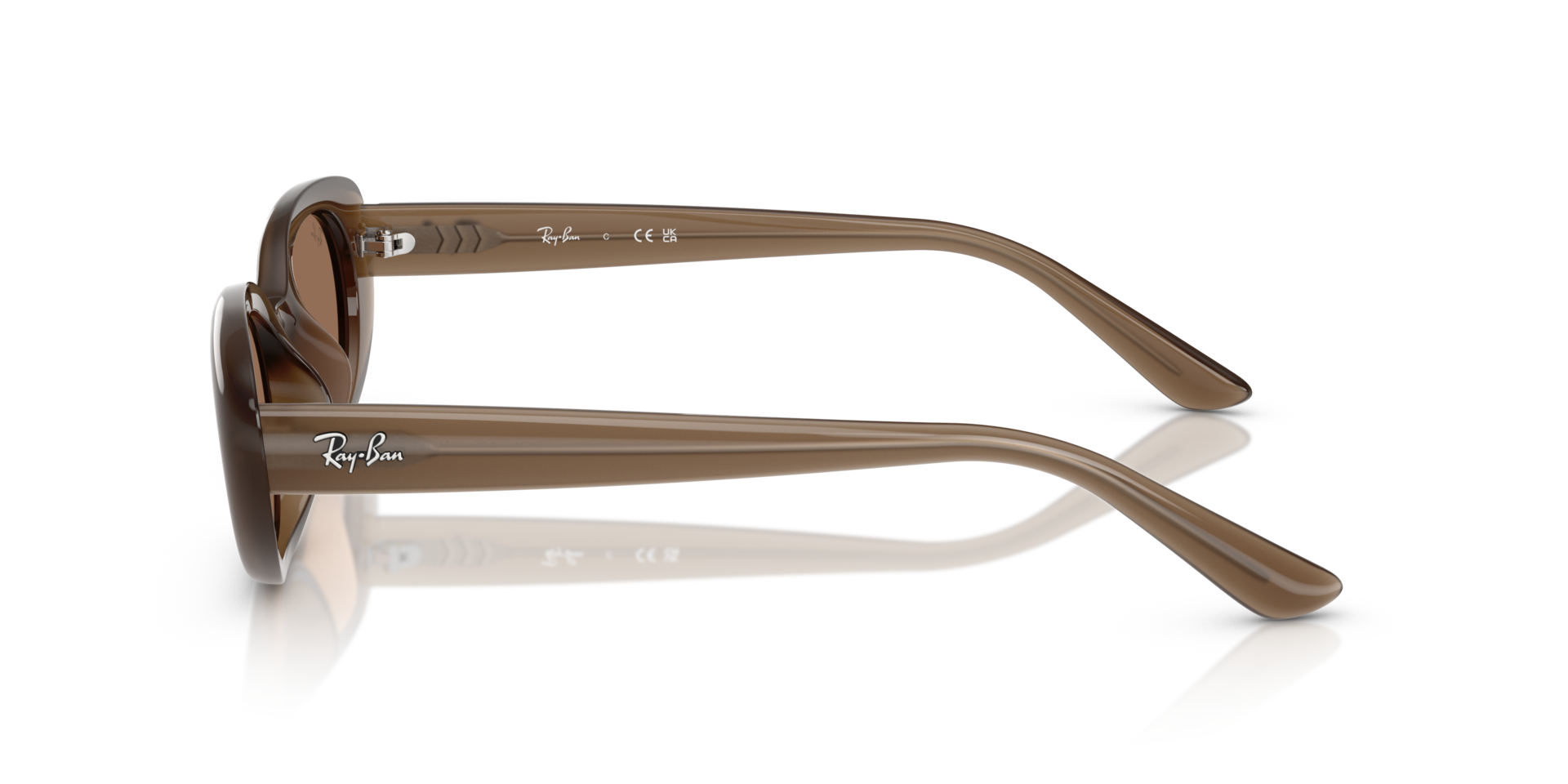 RB4441D Opal Brown KunststofSunglass Frames van B24, Zijaanzicht