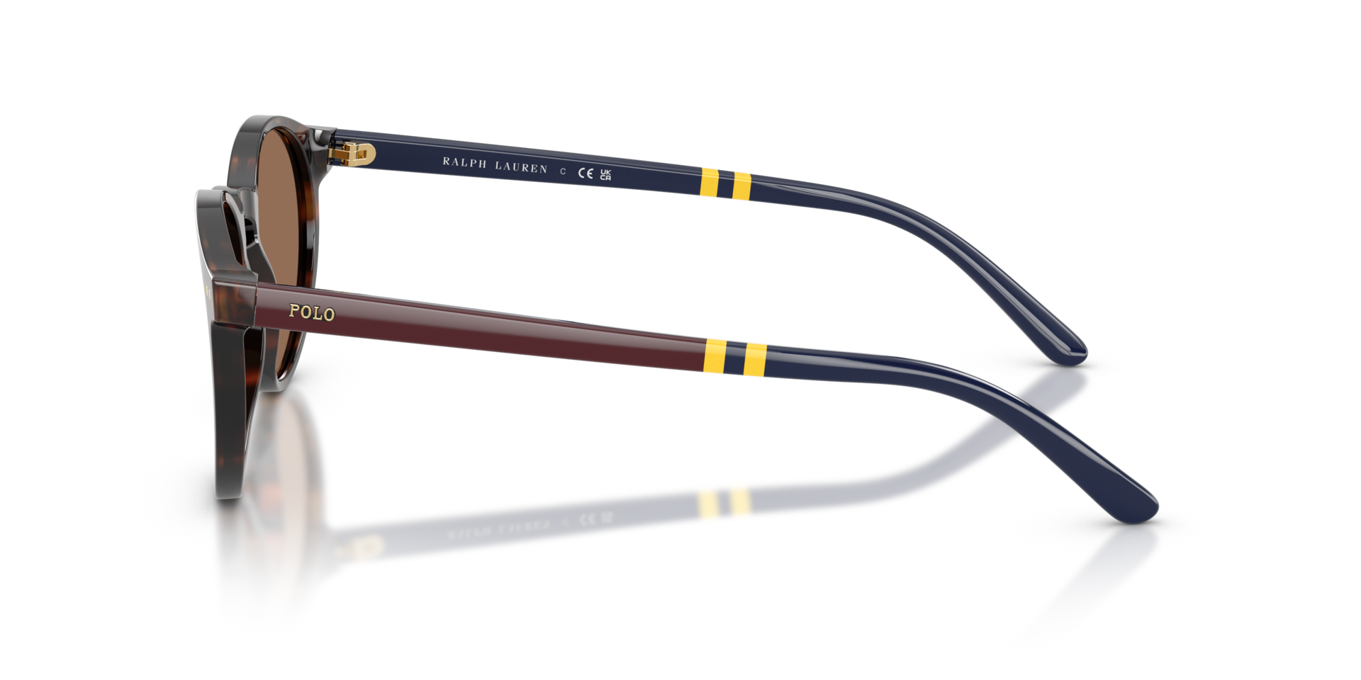 PH4236 Glanzend donker Havana AcetaatSunglass Frames van B24, Zijaanzicht