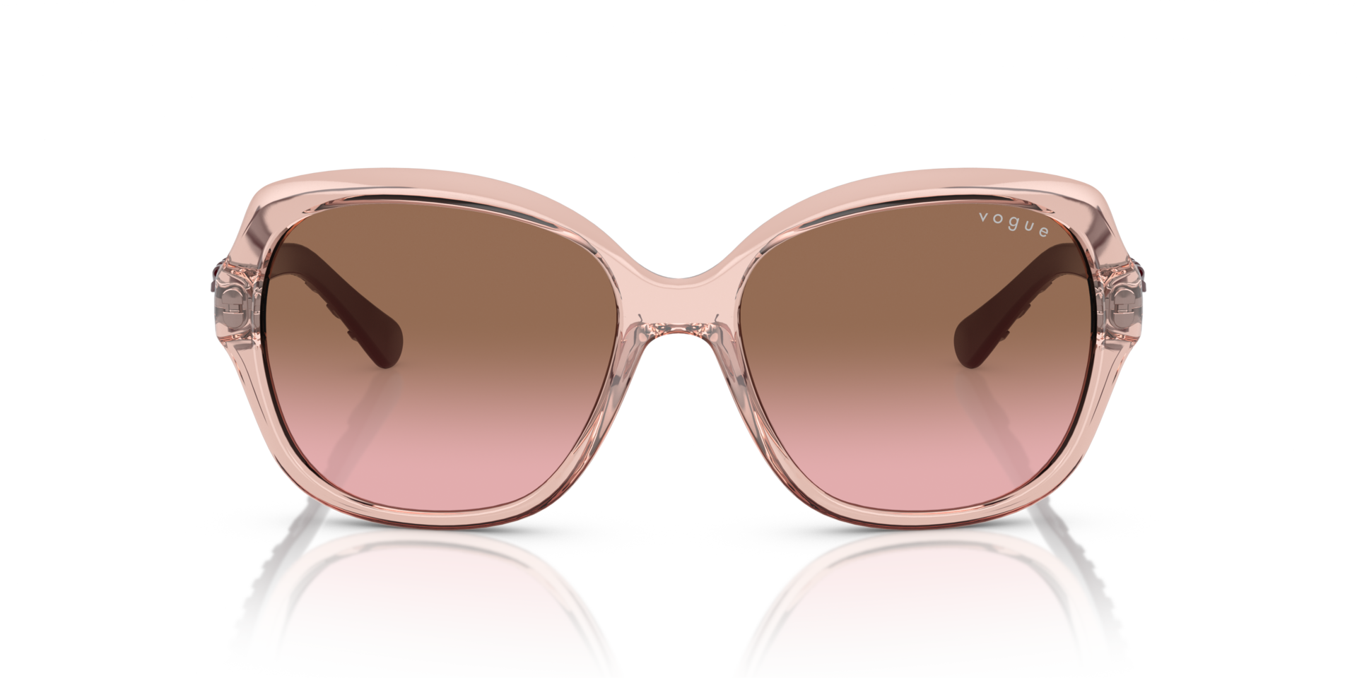 VO2871S Transparant Roze KunststofSunglass Frames van B24, Vooraanzicht