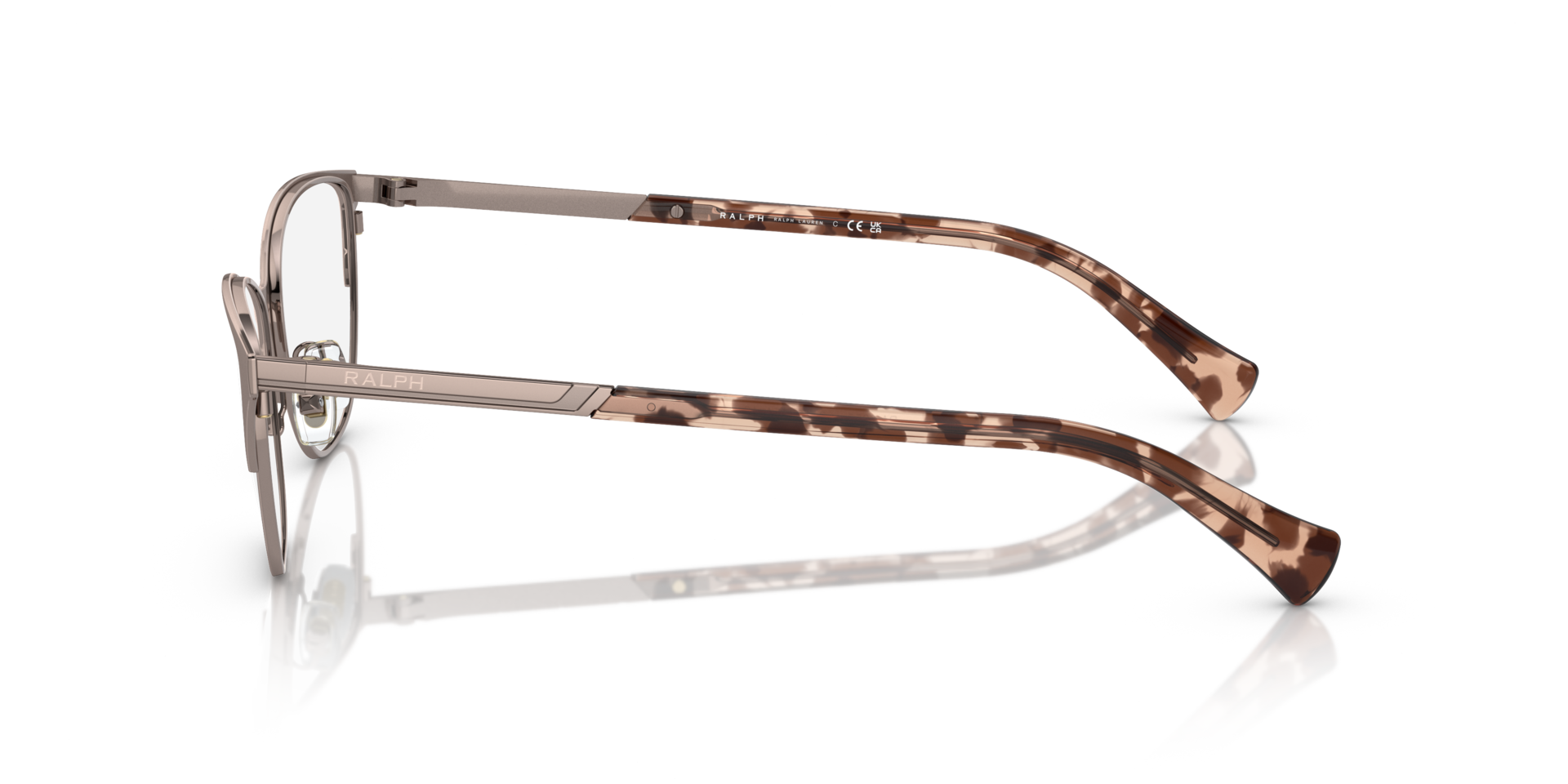 RA6055 Glänzendes Rose Gold MetallEyeglass Frames von B24, Seitenansicht