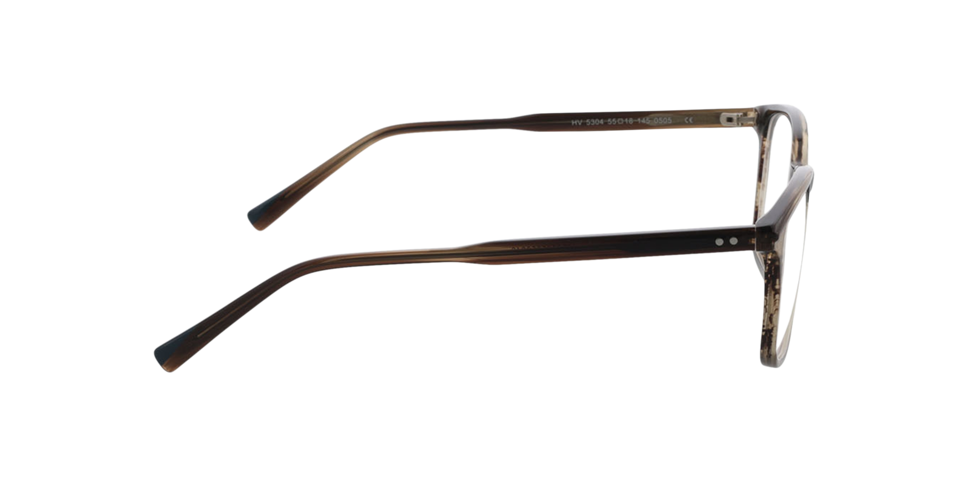 Barcelona Crystal Brown Horn AcetaatEyeglass Frames van B24, Zijaanzicht