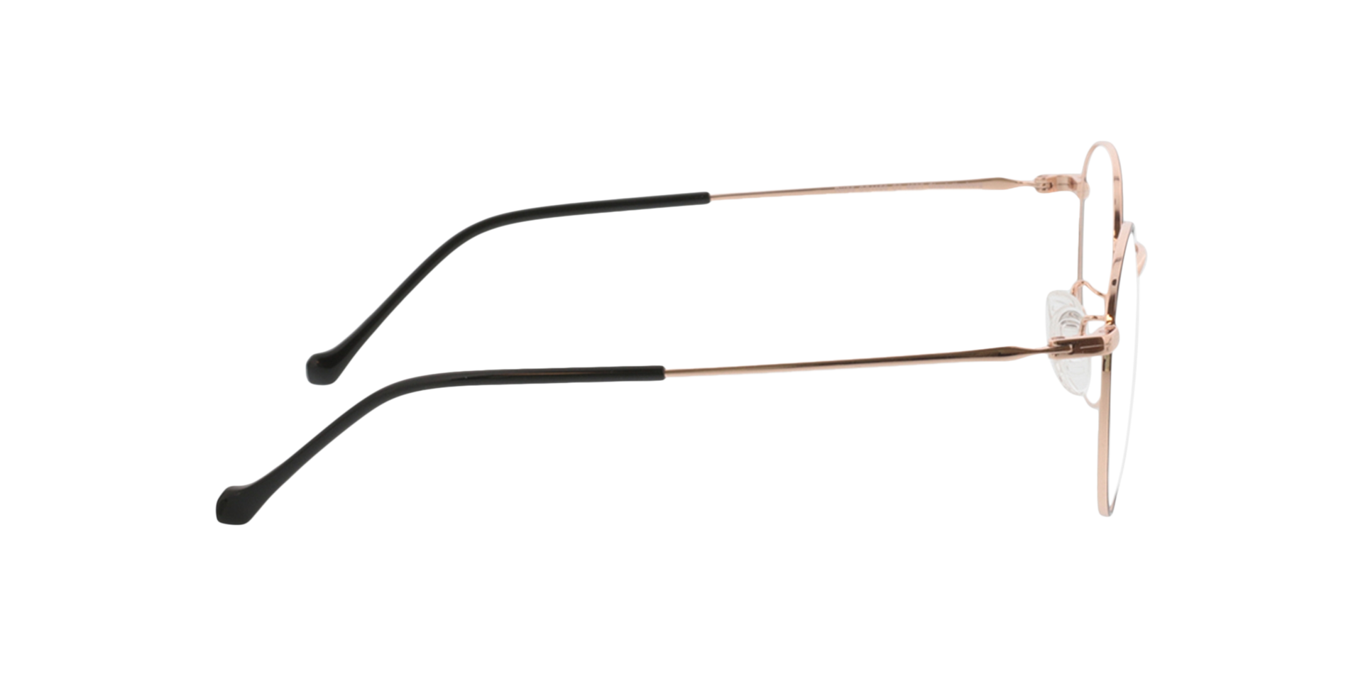 Charlottenburg Black  &  Pink Gold MetallEyeglass Frames von B24, Seitenansicht