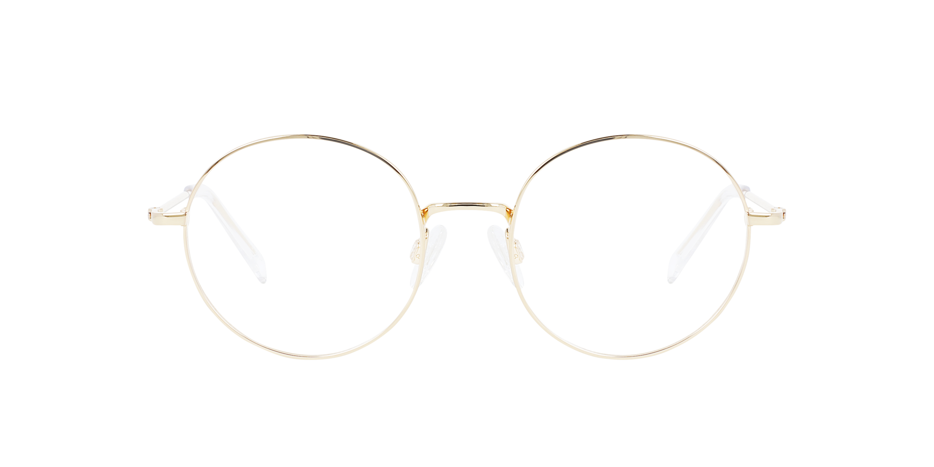 Hampton CT Light Gold Titanium TitanEyeglass Frames von B24, Vorderansicht
