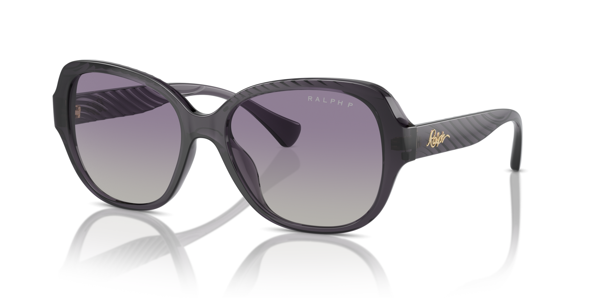 RA5316U Shiny Transparent Violet KunststofSunglass Frames van B24, Hoekweergave