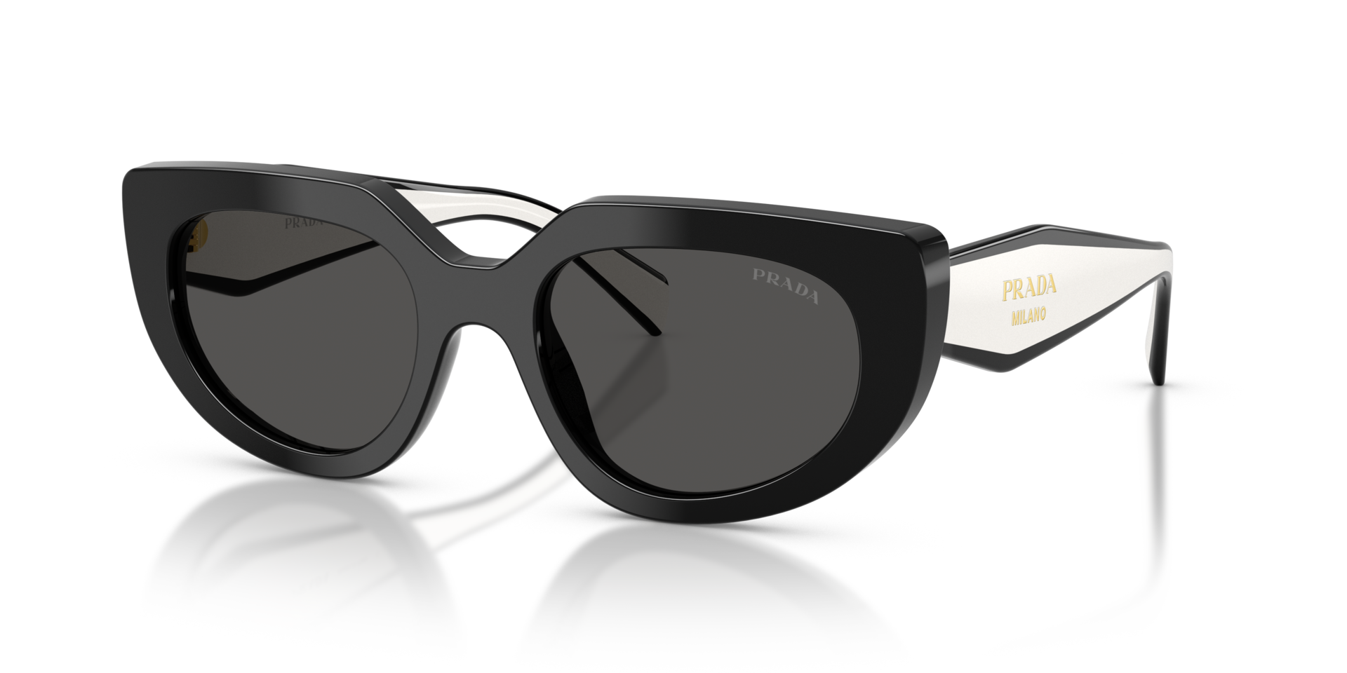 PR D02S Schwarz AcetatSunglass Frames von B24, Dreiviertelansicht