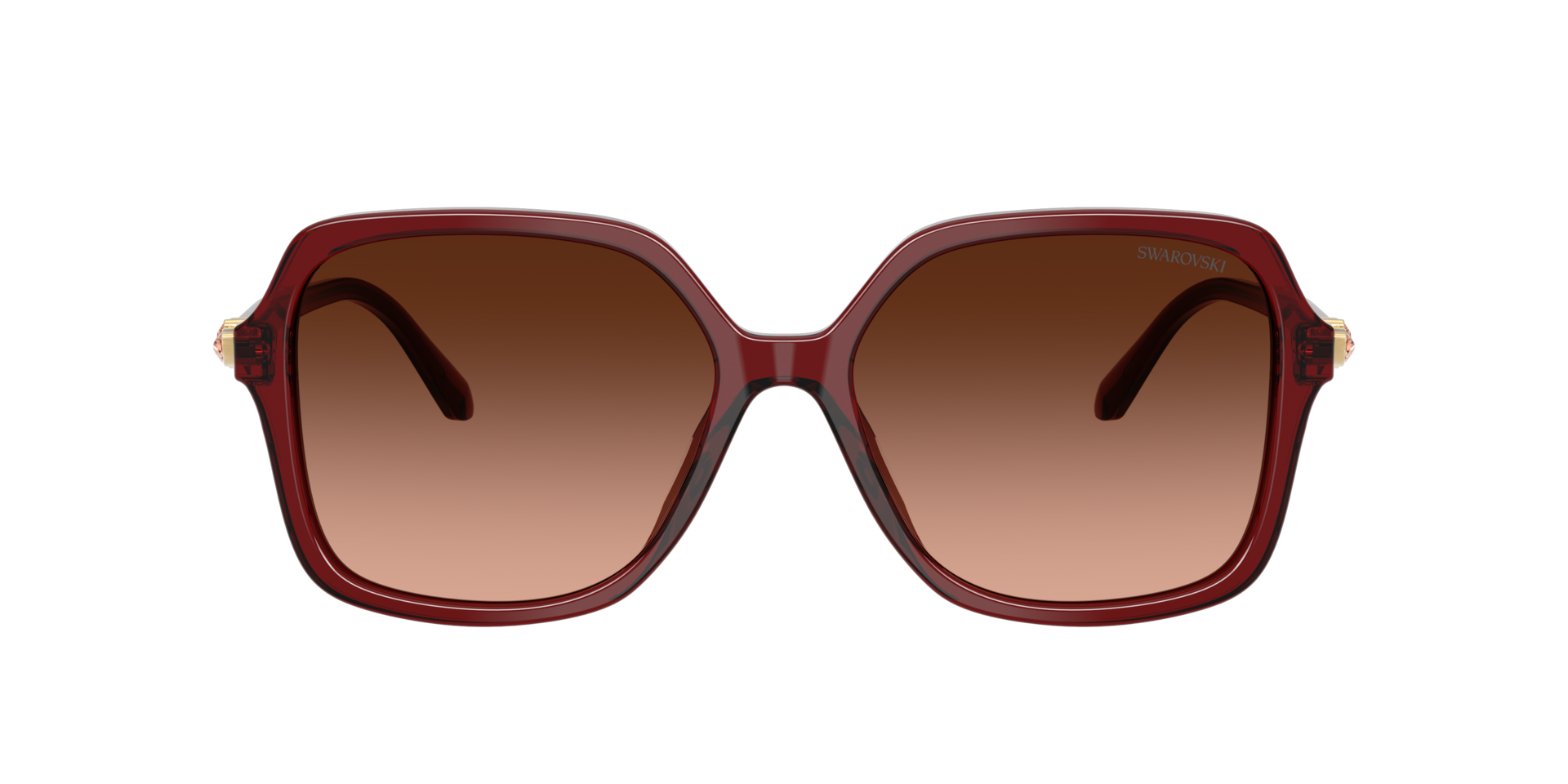 SK6067 Transparent Burgundy AcetaatSunglass Frames van B24, met getinte lenzen