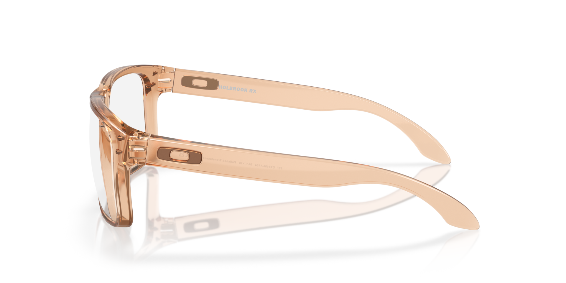 Holbrook™ Coalesce Collection Polished Transparent Sepia KunststoffEyeglass Frames von B24, Seitenansicht