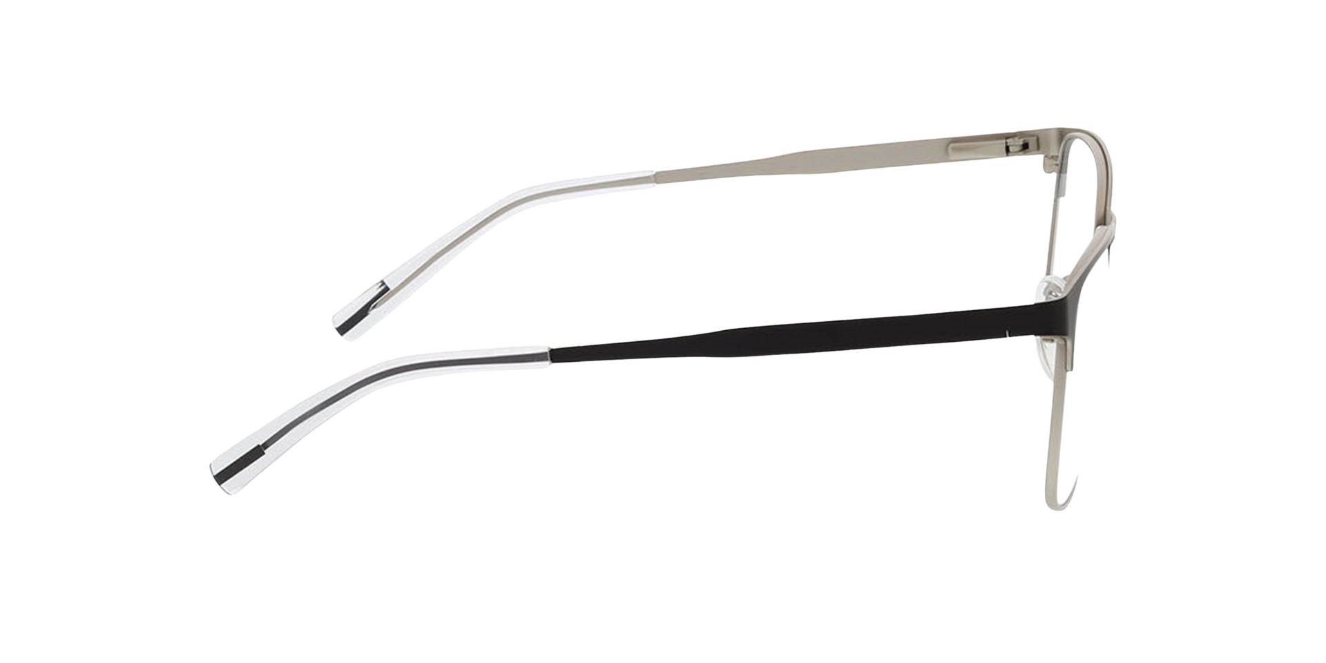 Hamilton Matzwart  &  matzilver MetaalEyeglass Frames van B24, Zijaanzicht